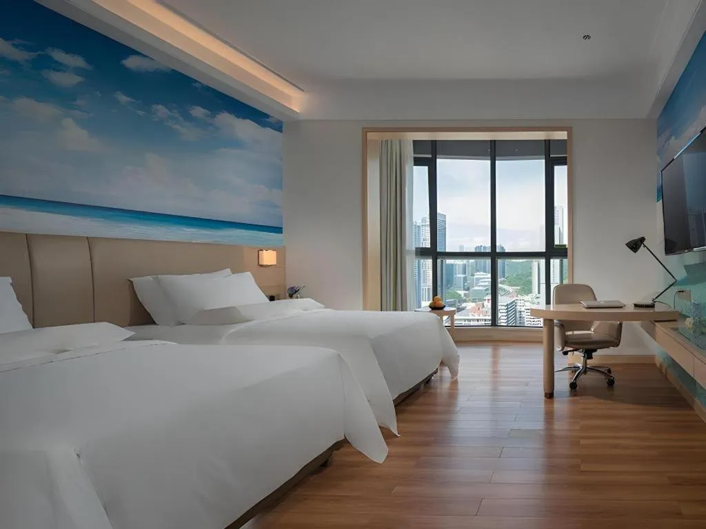 Bed in Best Sleep International Hotel Shenzhen Tanglang Metro Station