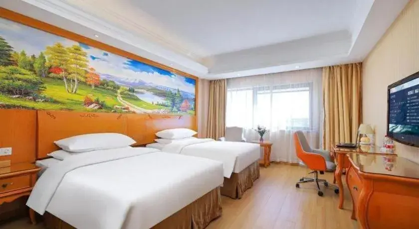 Bed in Vienna Hotel Suzhou Yangcheng Lake Fashion Stage Bed in Vienna Hotel Suzhou Yangcheng Lake Fashion Stage