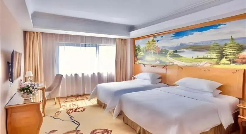 Bed in Vienna Hotel Suzhou Yangcheng Lake Fashion Stage Bed in Vienna Hotel Suzhou Yangcheng Lake Fashion Stage
