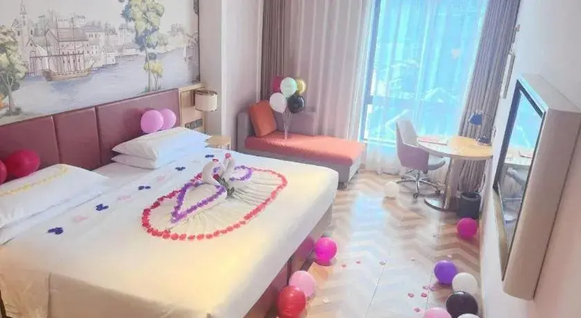 Bed in Vienna Hotel Chongqing Wushan Municipal Government Bed in Vienna Hotel Chongqing Wushan Municipal Government