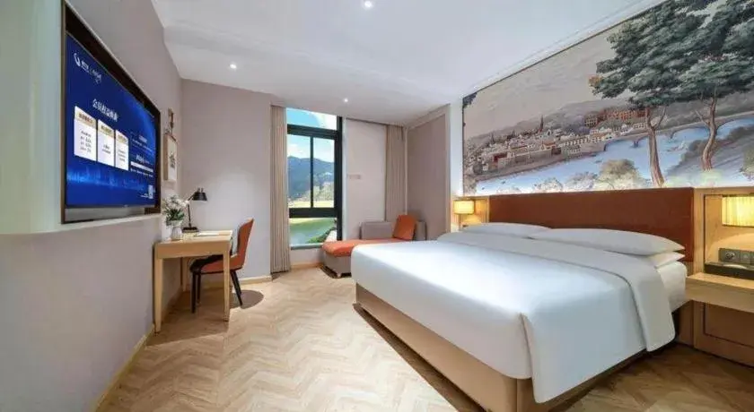 Bed in Vienna Hotel Chongqing Wushan Municipal Government Bed in Vienna Hotel Chongqing Wushan Municipal Government