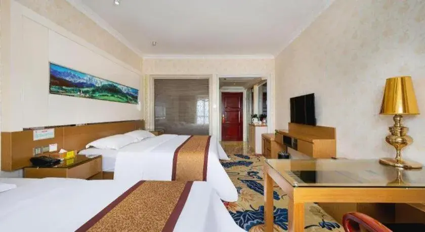 Bed in Vienna Hotel Guangdong Zhuhai Mingzhu Station Guozheng Bed in Vienna Hotel Guangdong Zhuhai Mingzhu Station Guozheng