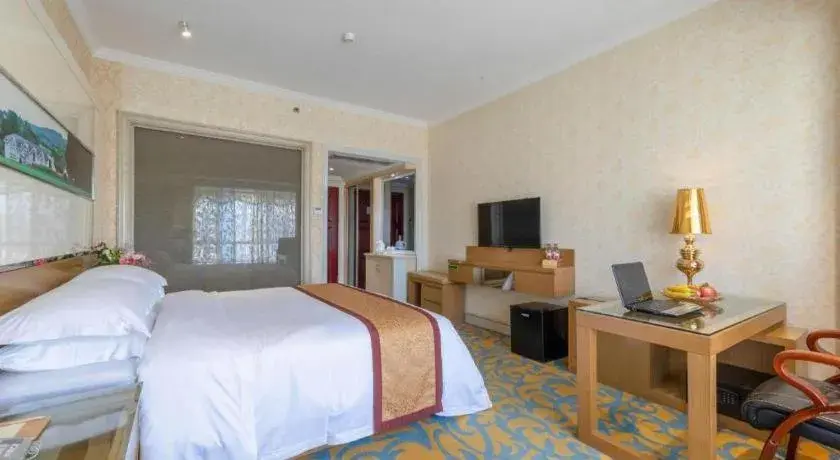 Bed in Vienna Hotel Guangdong Zhuhai Mingzhu Station Guozheng Bed in Vienna Hotel Guangdong Zhuhai Mingzhu Station Guozheng