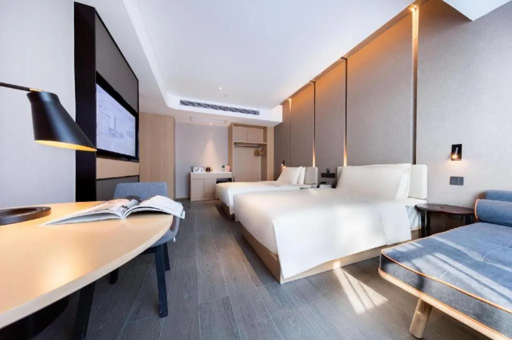 Bed in Atour Hotel Wuhan Chuhehan Street Hanxiu Theater