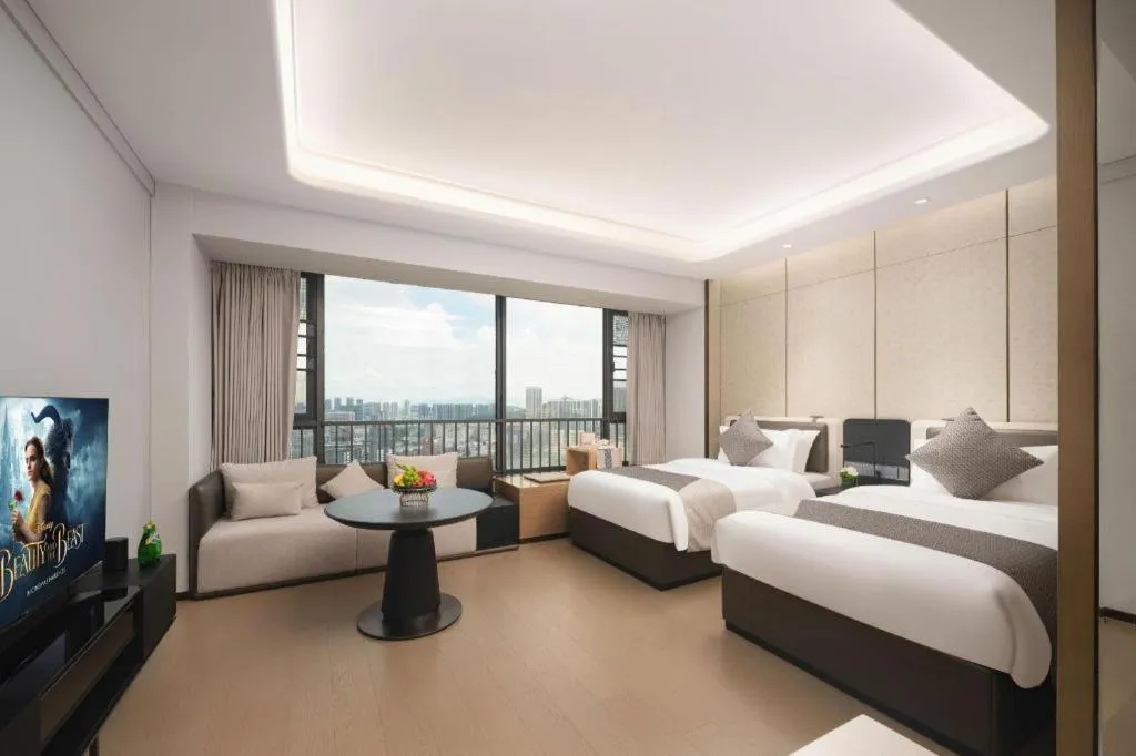 Bed in Shenzhen Cloud Park Manhattan Hotel