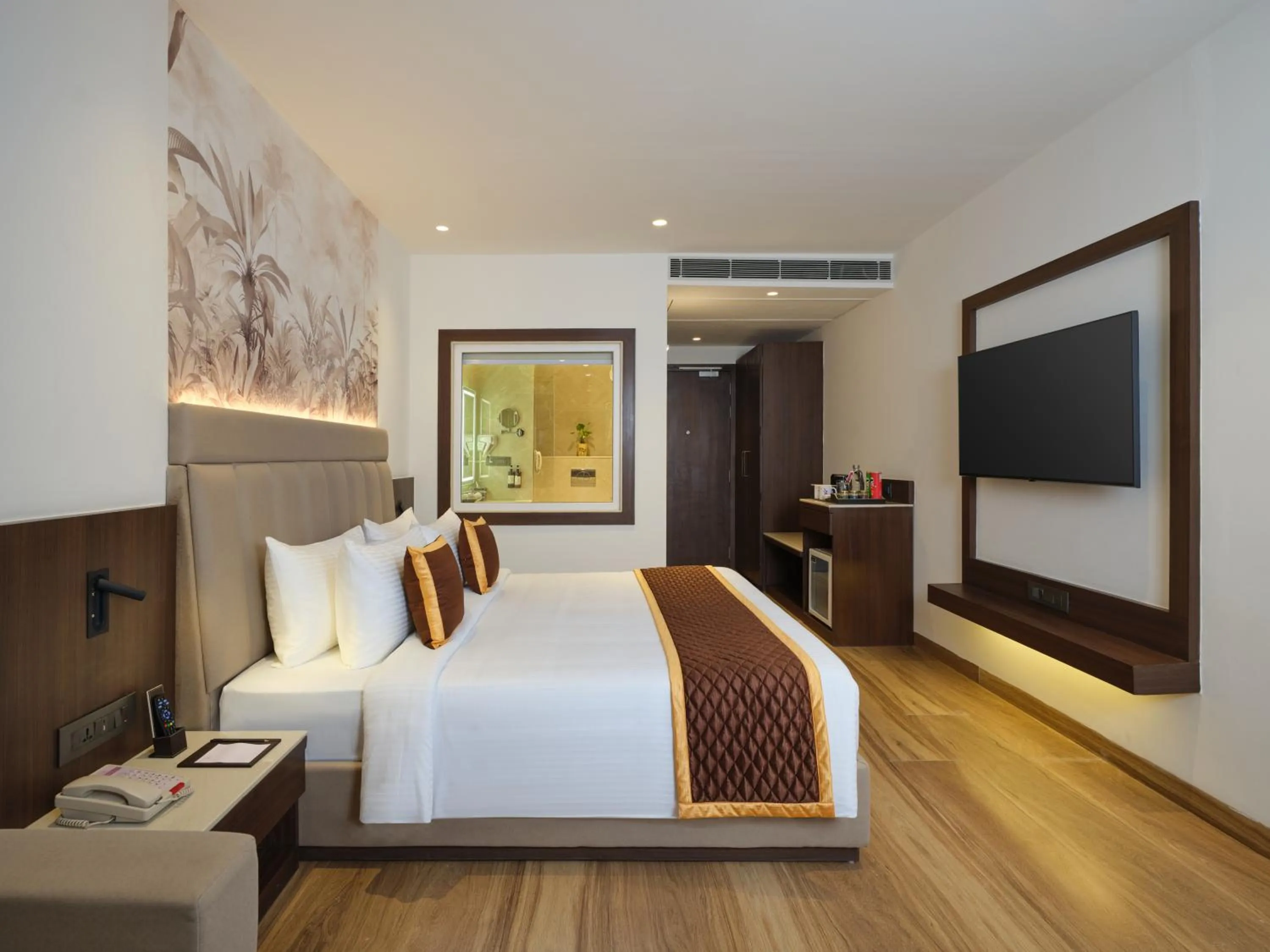 View (from property/room), Bed in Regenta Place Gwalior