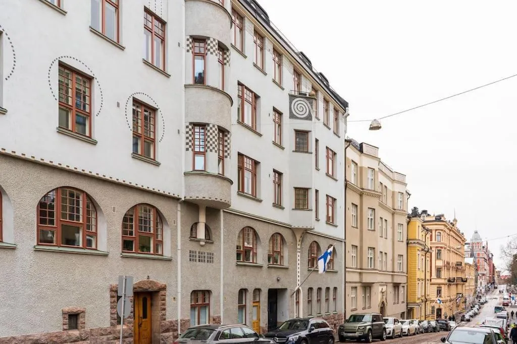 Property building in Cozy Studio with private Sauna