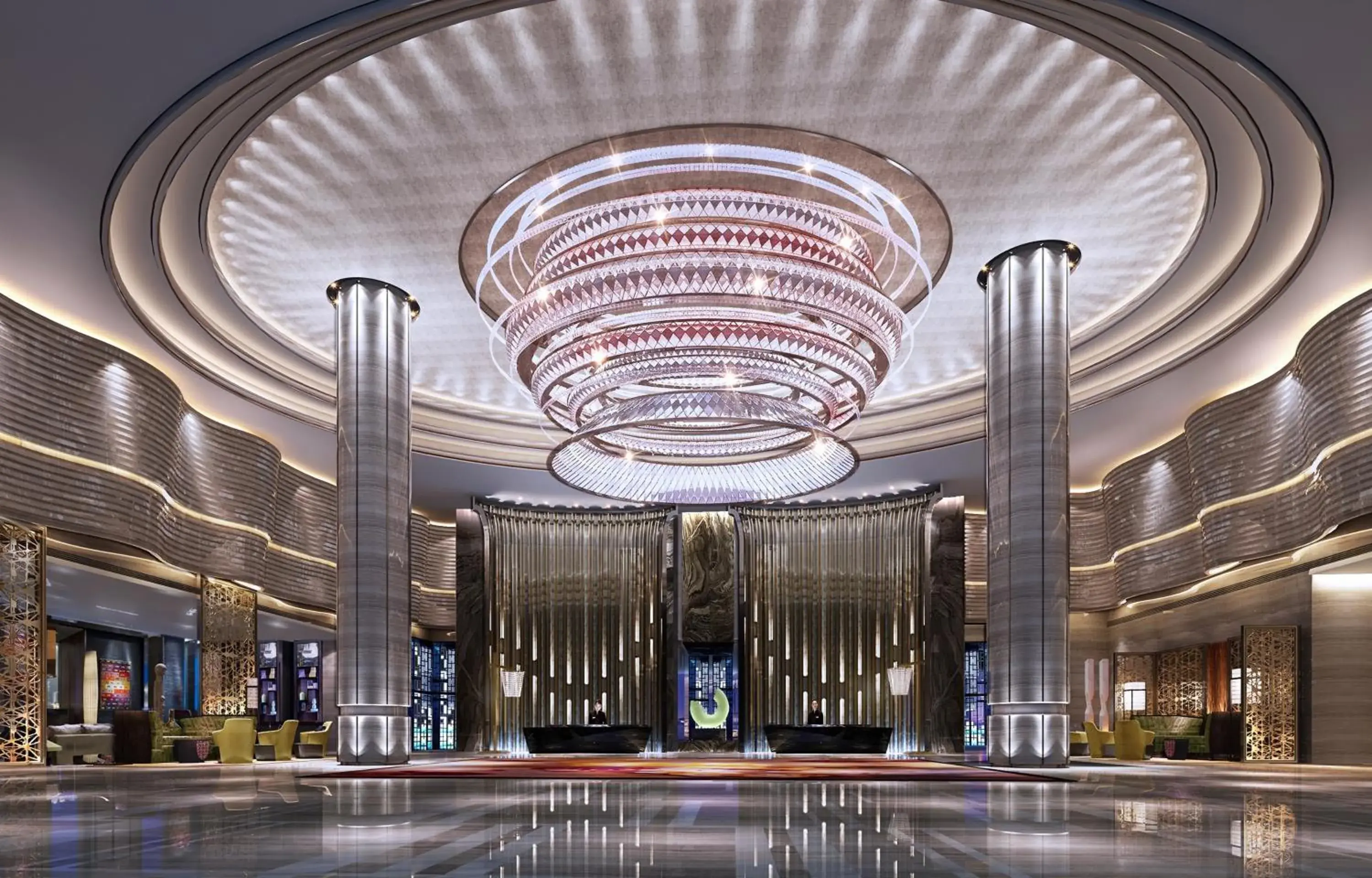 Lobby or reception in Wanda Realm Longyan Lobby or reception in Wanda Realm Longyan