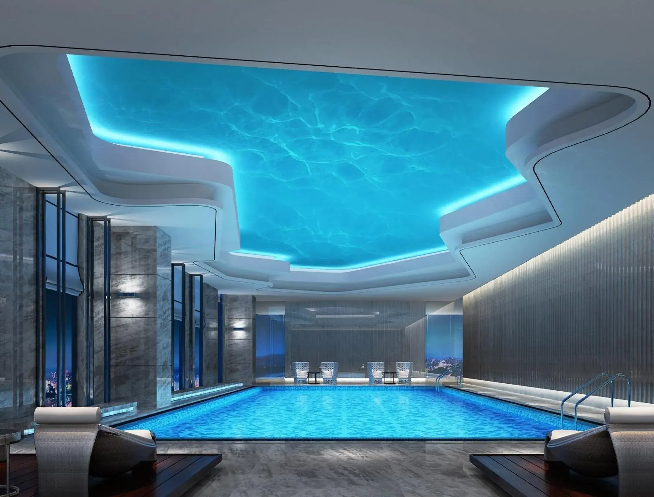 Swimming pool in Wanda Realm Longyan Swimming pool in Wanda Realm Longyan