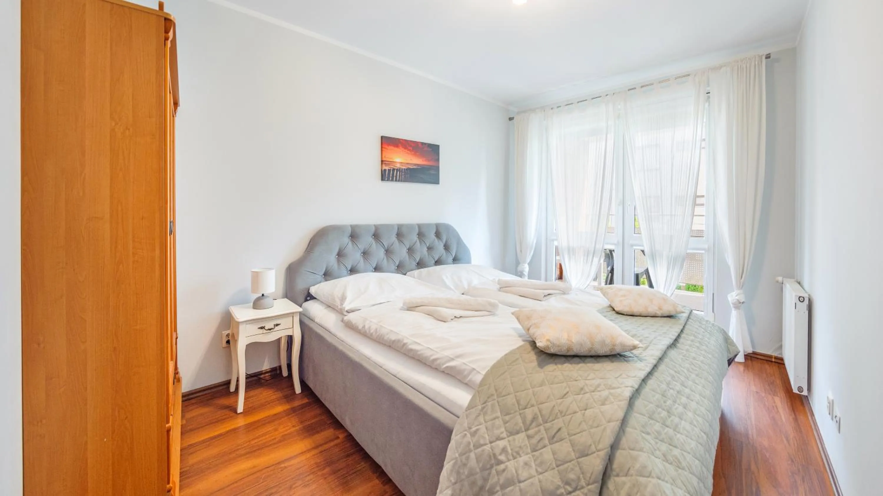 Bed in Kołobrzeg Jantar, Sun & Snow