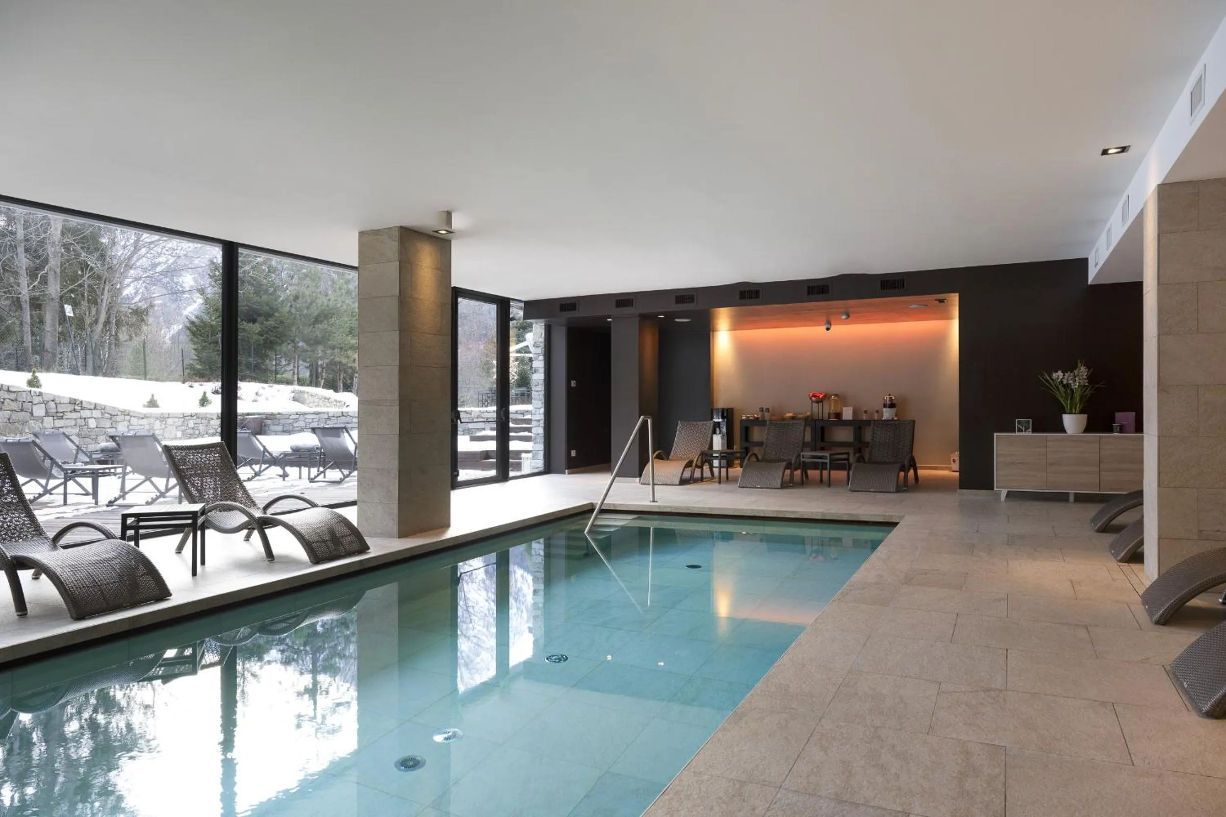 Swimming pool in Grand Hotel Courmayeur Mont Blanc, by R Collection Hotels