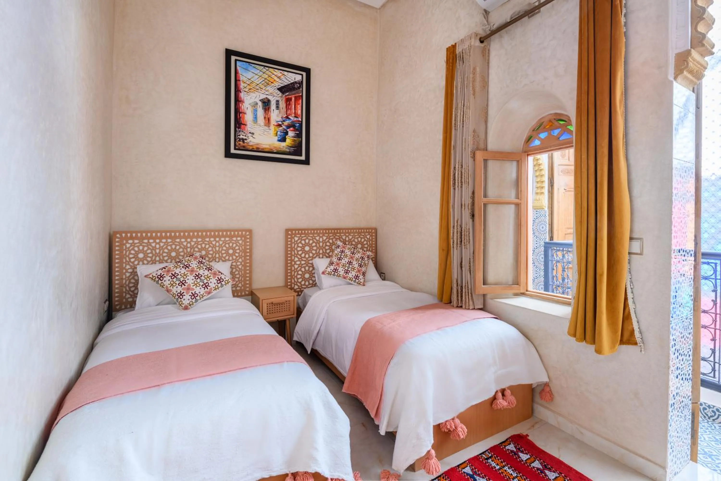 Bed in Luxurious Riad Center Rabat Dar Al Jeld