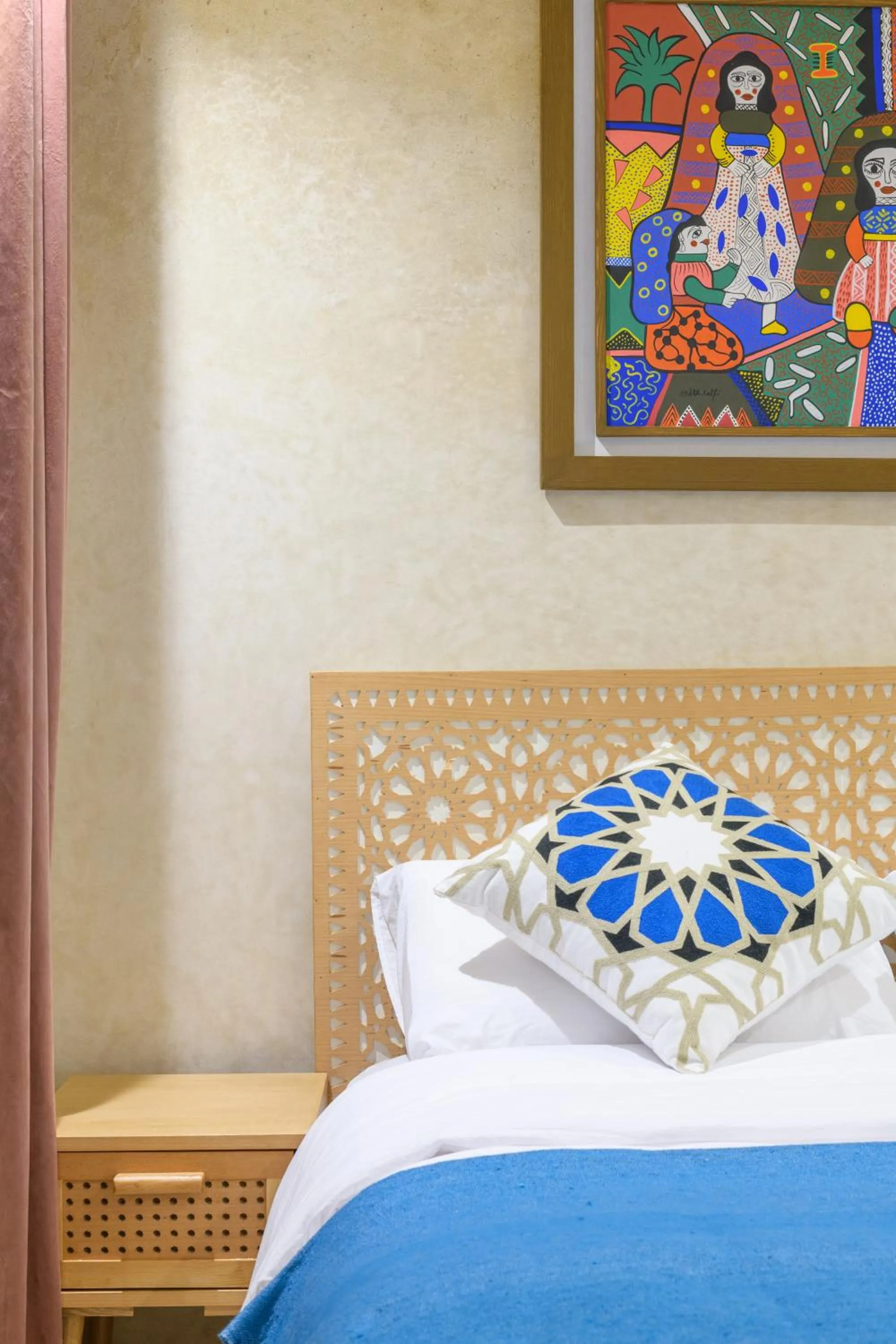 Bed in Luxurious Riad Center Rabat Dar Al Jeld