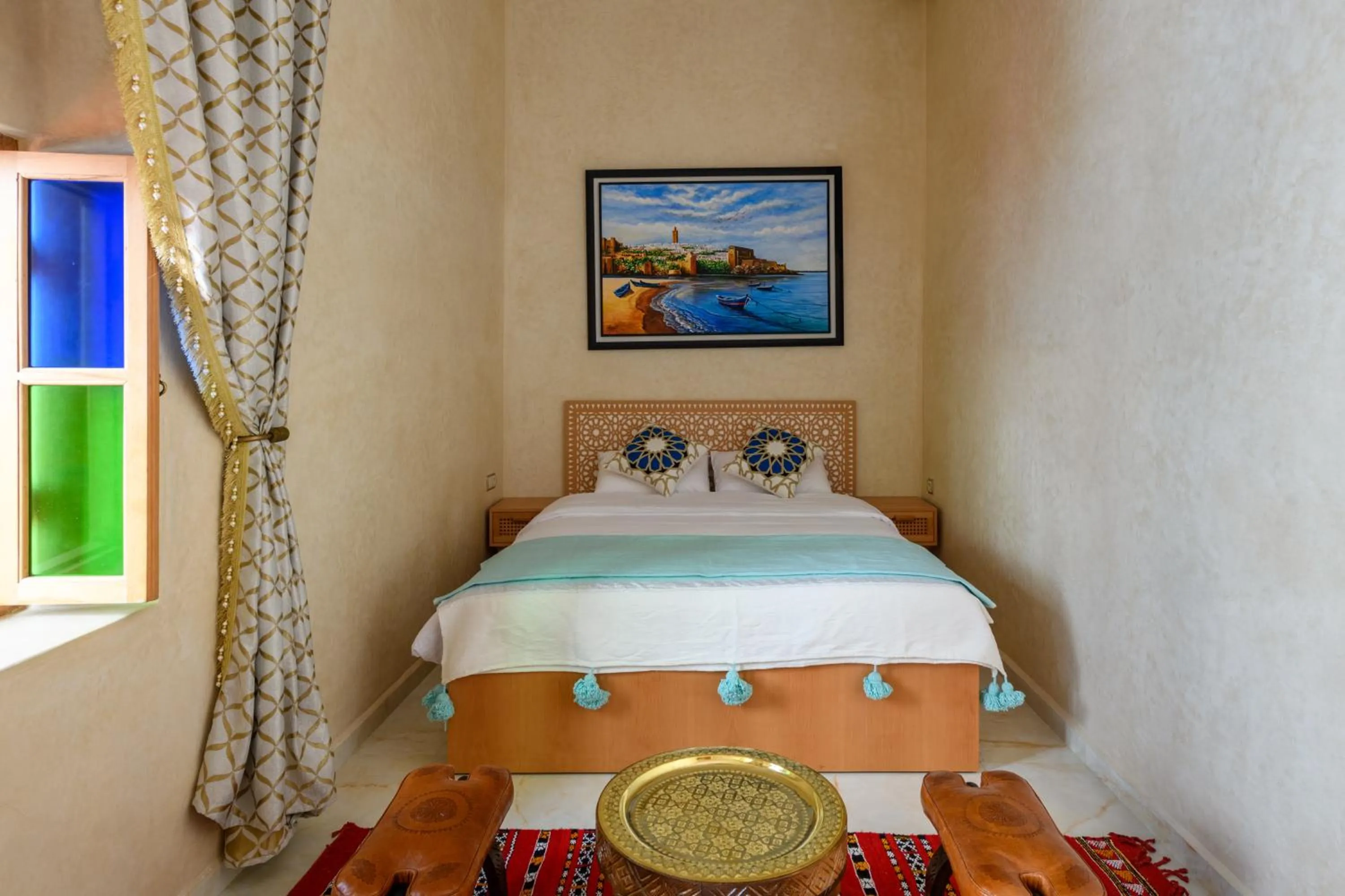 Bed in Luxurious Riad Center Rabat Dar Al Jeld