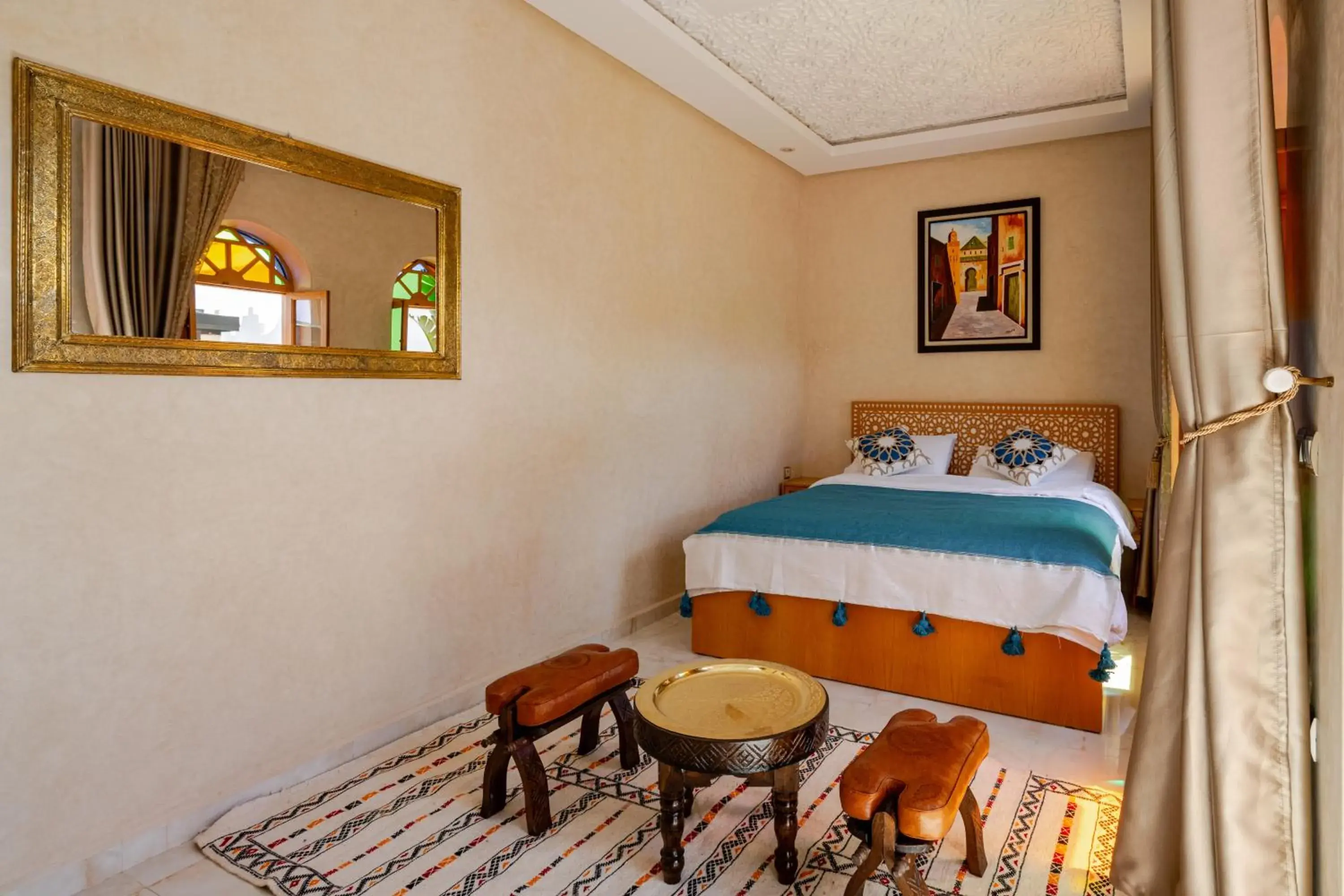 Bed in Luxurious Riad Center Rabat Dar Al Jeld Bed in Luxurious Riad Center Rabat Dar Al Jeld