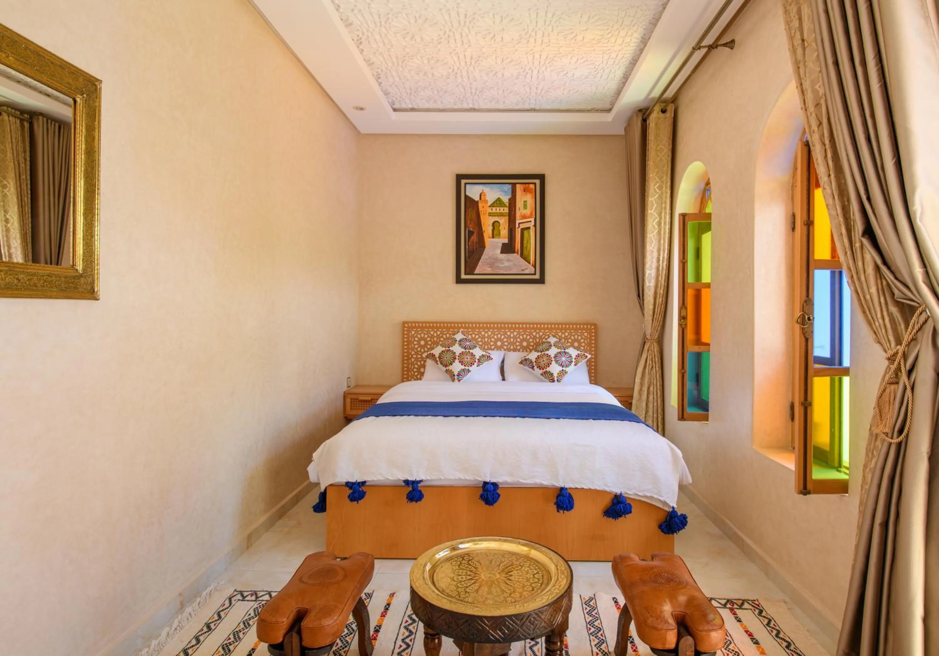 Bed in Luxurious Riad Center Rabat Dar Al Jeld