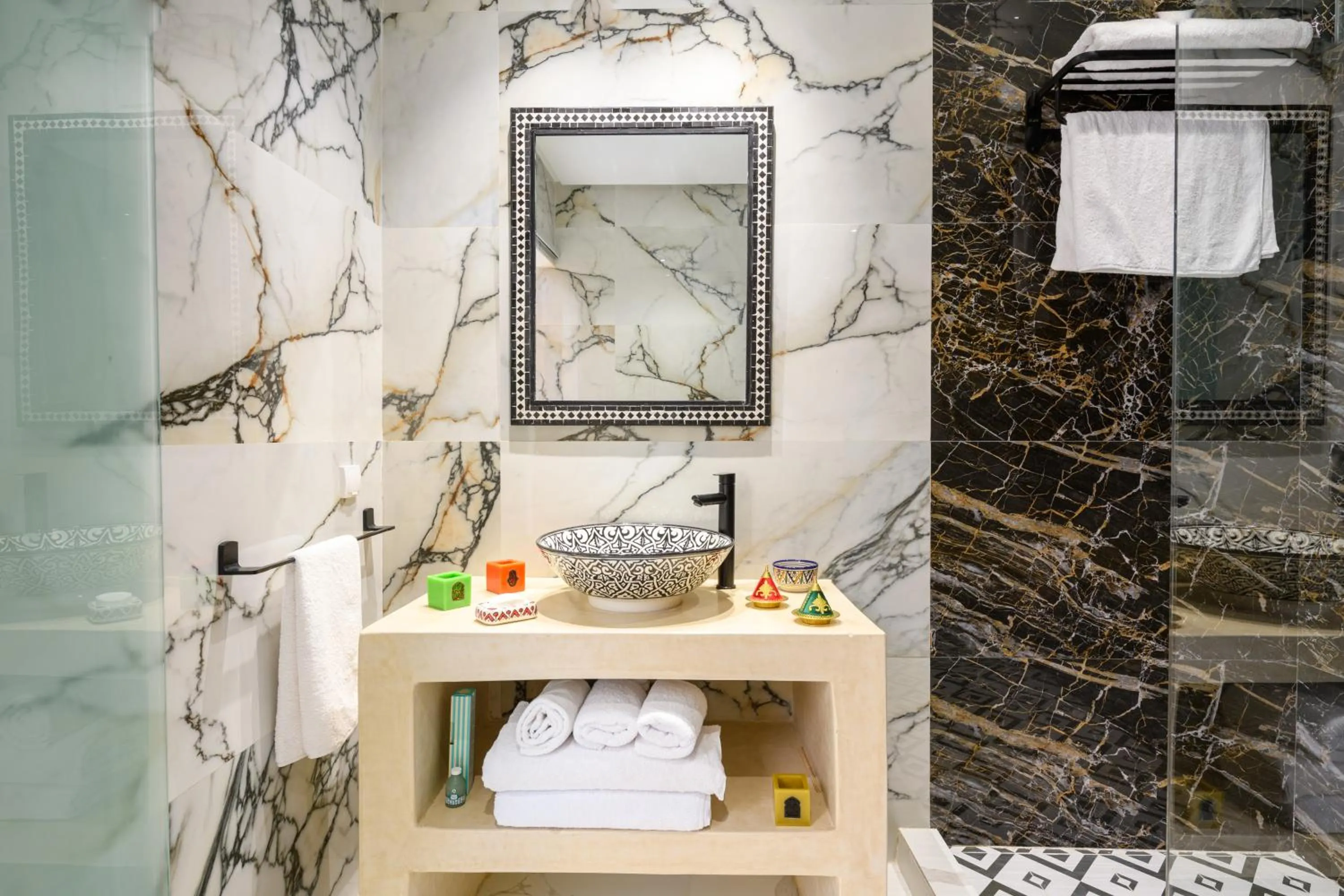 Shower in Luxurious Riad Center Rabat Dar Al Jeld