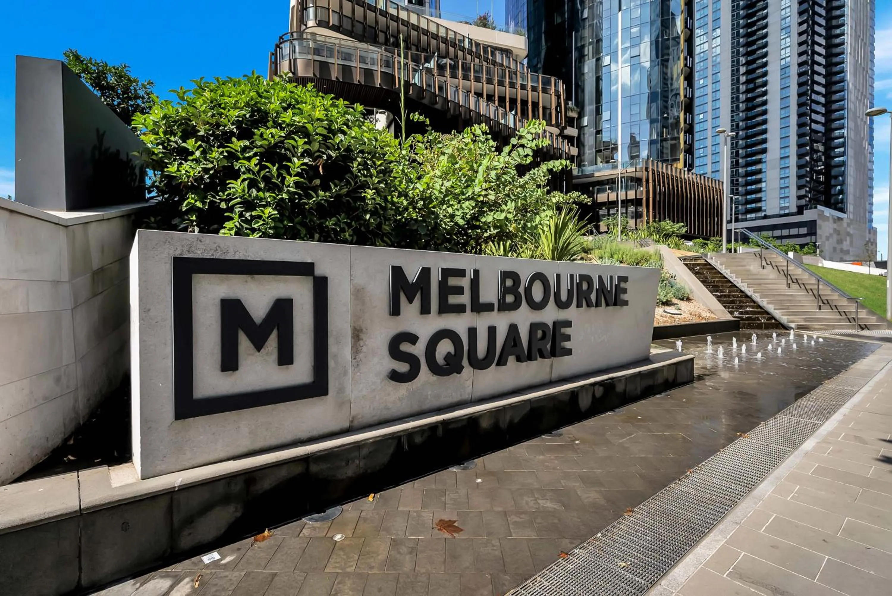 Street view in Melbourne Square Apartments