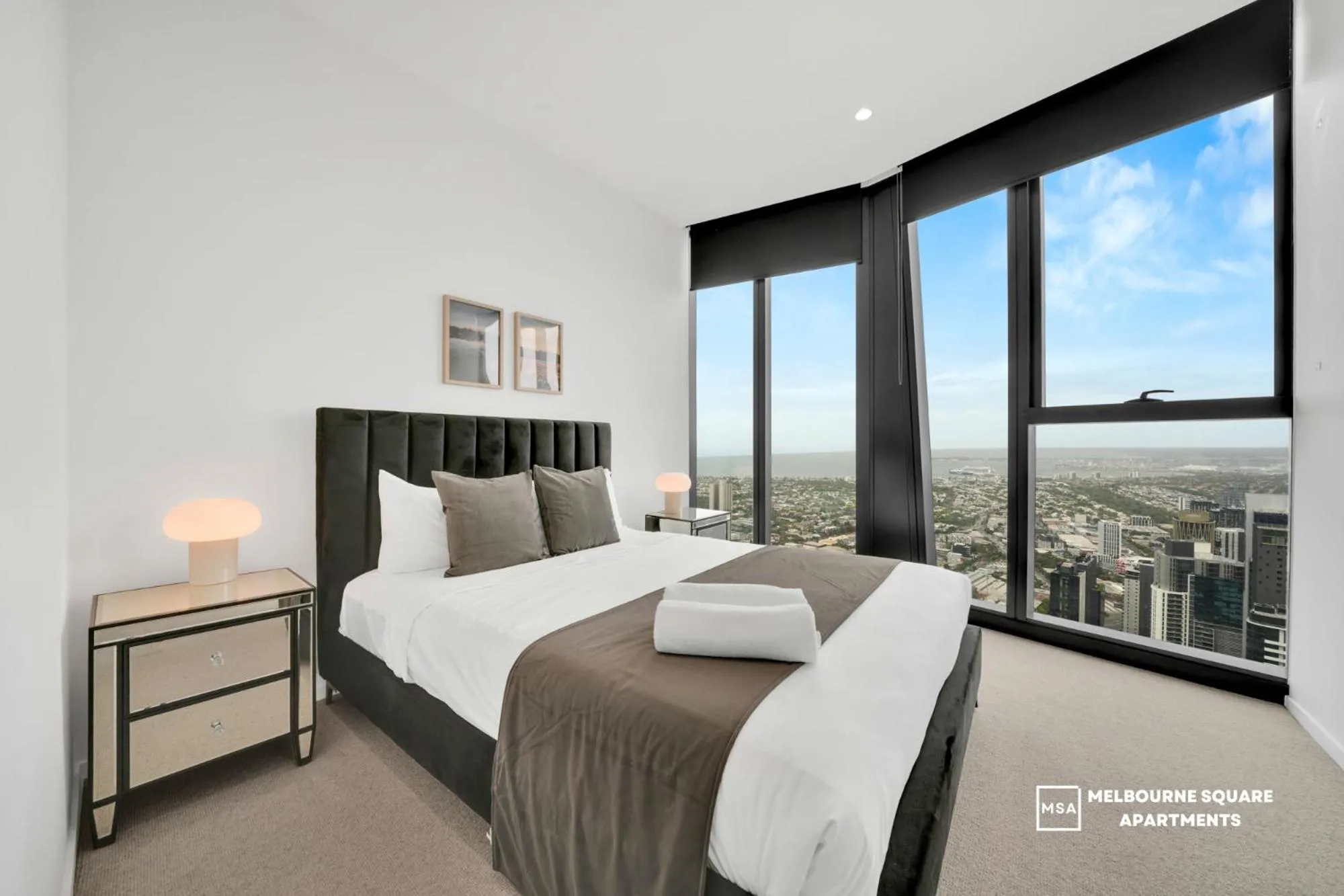 Bed in Melbourne Square Apartments
