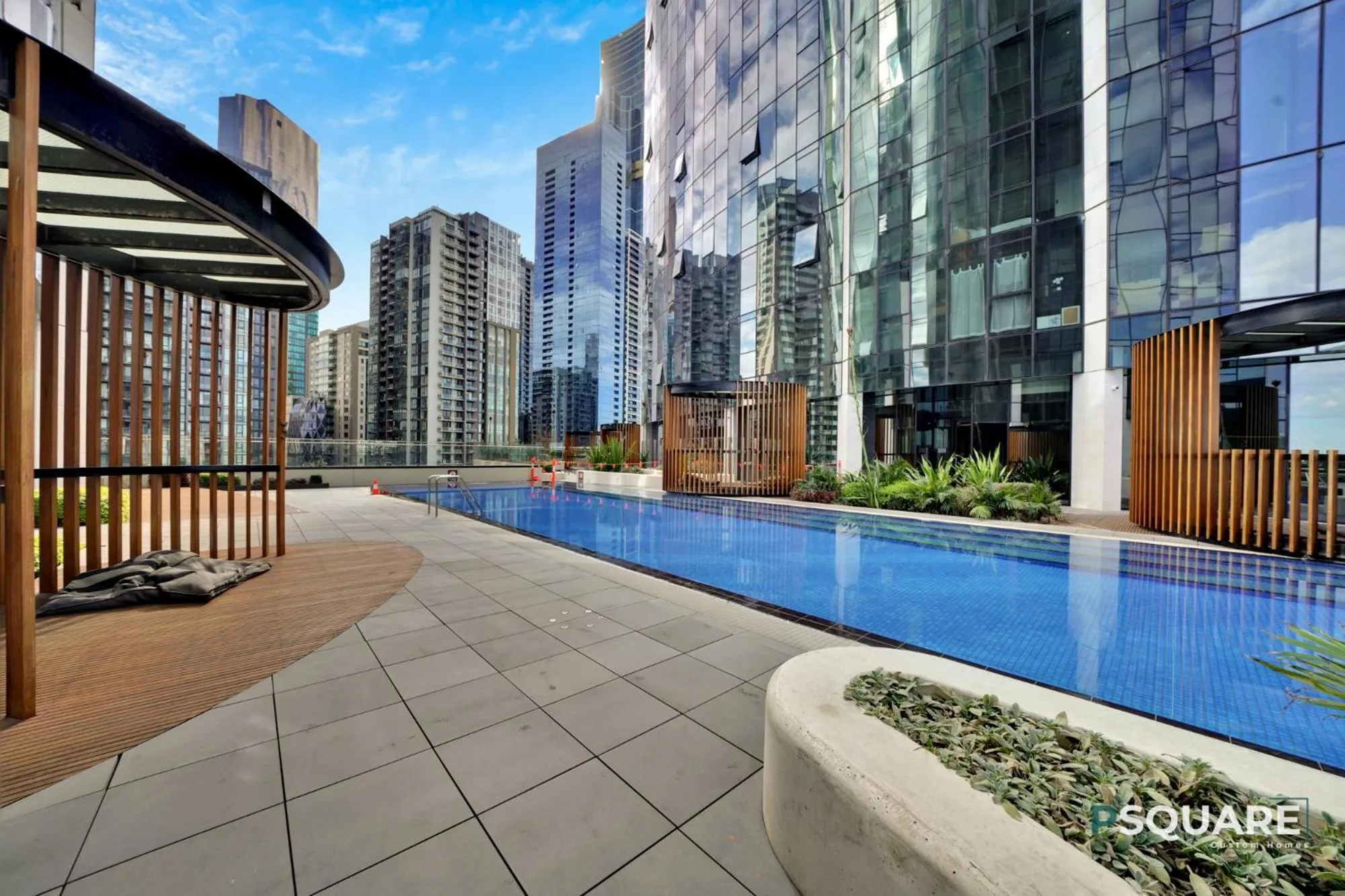 Swimming pool in Melbourne Square Apartments