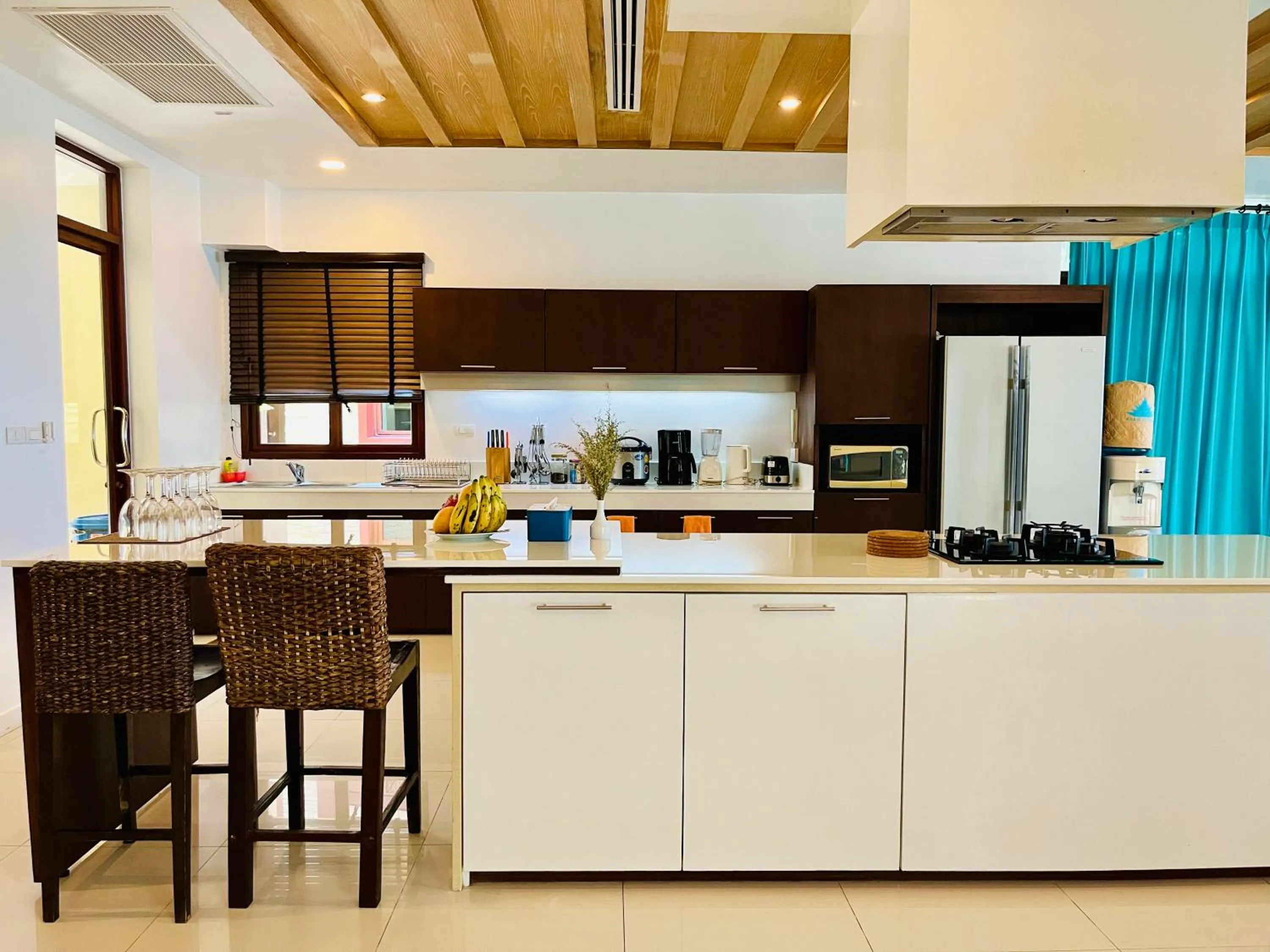 kitchen in Amatapura Beachfront Villa 14, SHA Certified