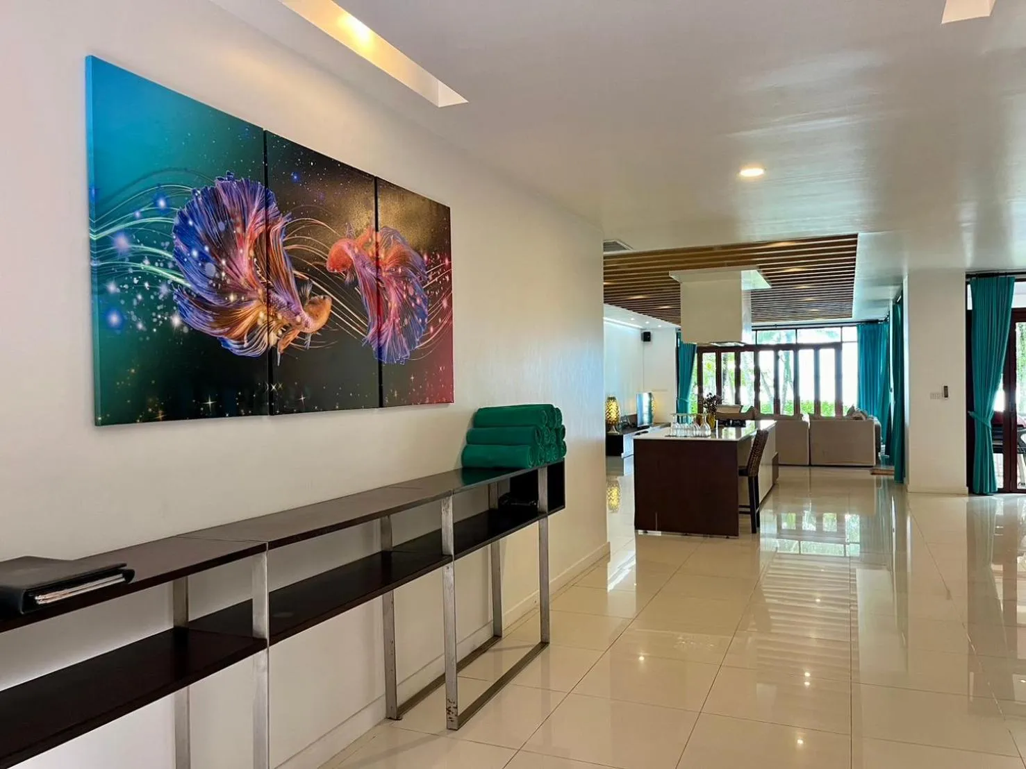 Facade/entrance in Amatapura Beachfront Villa 14, SHA Certified