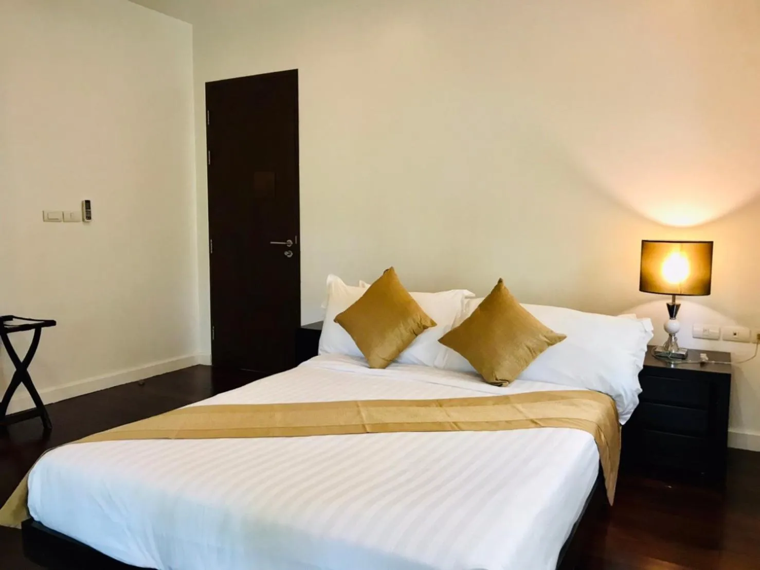 Bedroom, Bed in Amatapura Beachfront Villa 14, SHA Certified