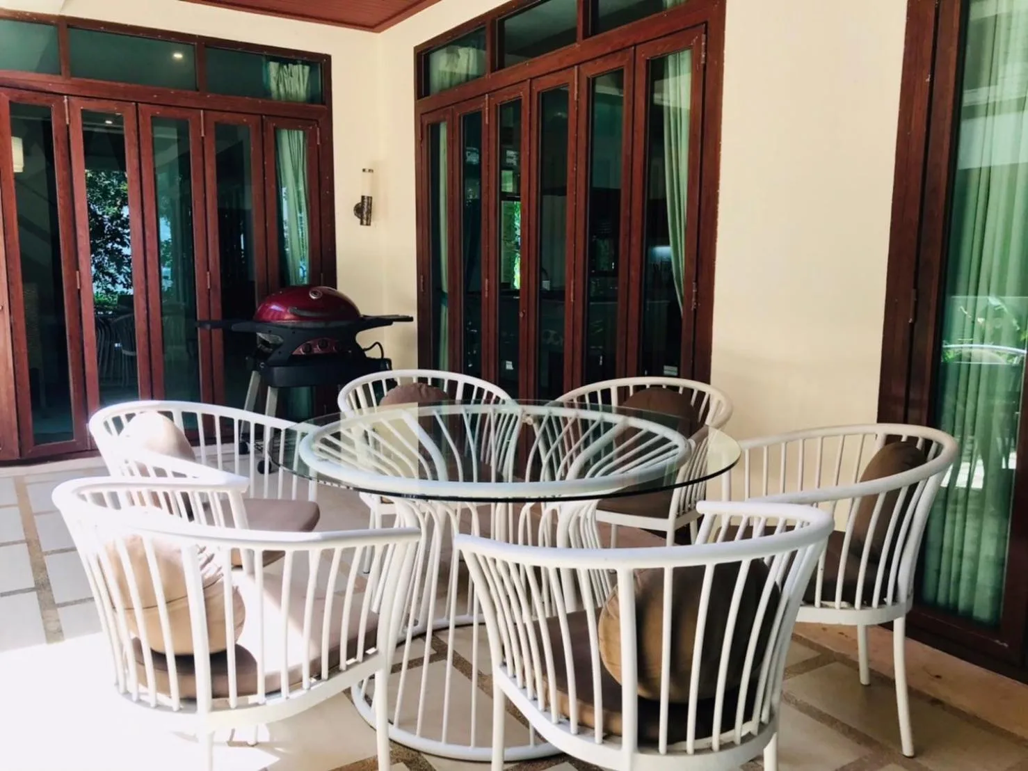 BBQ facilities in Amatapura Beachfront Villa 14, SHA Certified