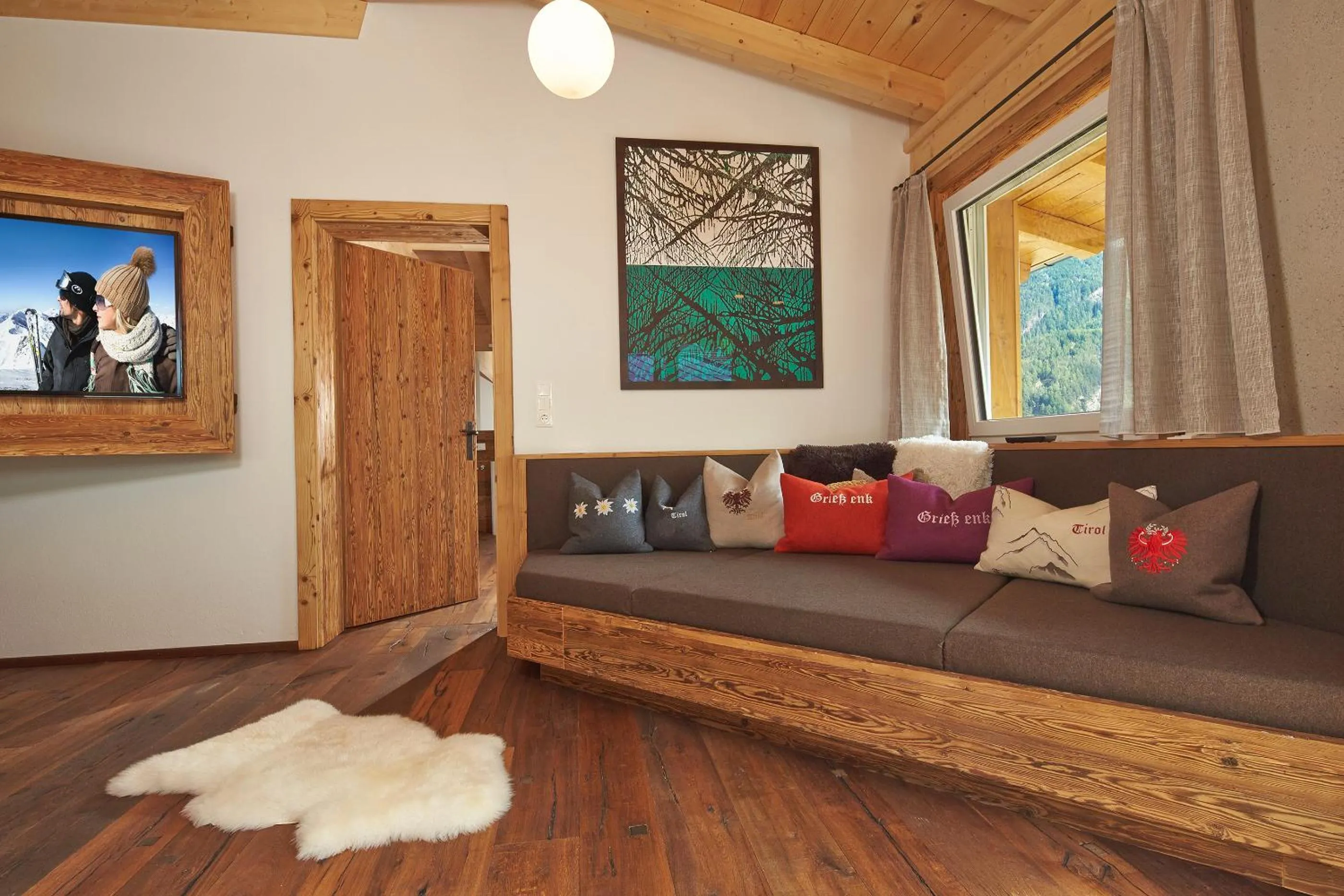 Living room in Alpendiamond Ski in & Bike Out apartments Top 200, 400 & penthouse 600