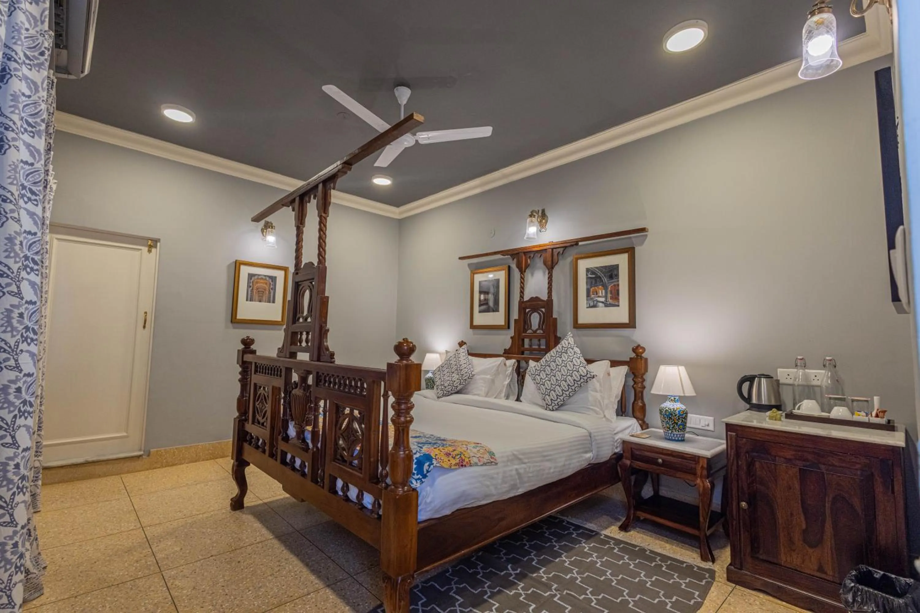 Photo of the whole room, Bed in Sheel Mahal- Near Hawa Mahal