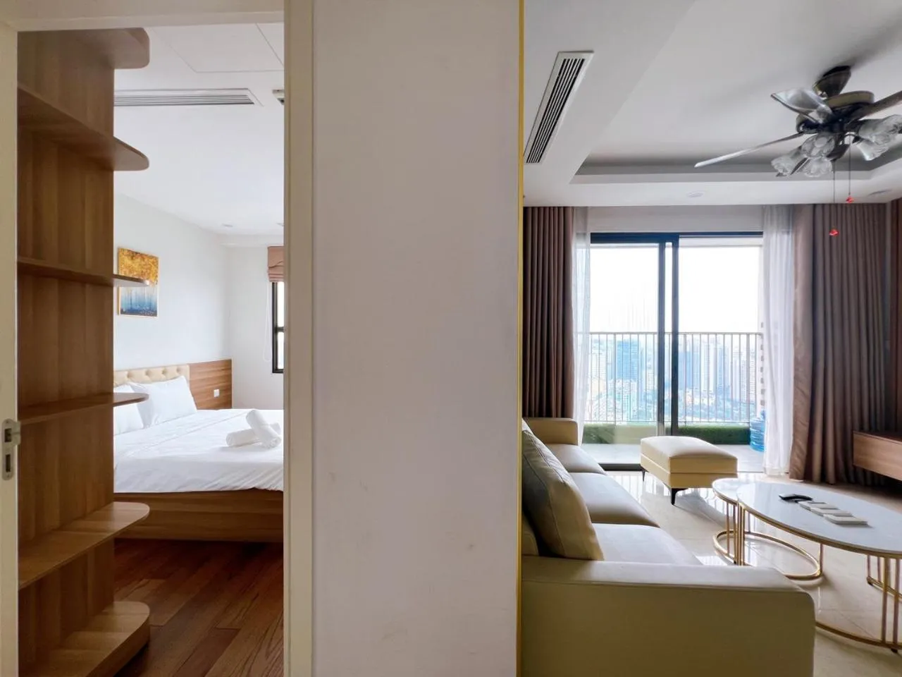 Living room, Bed in Daniel Apartment - D'Capitale Ha Noi