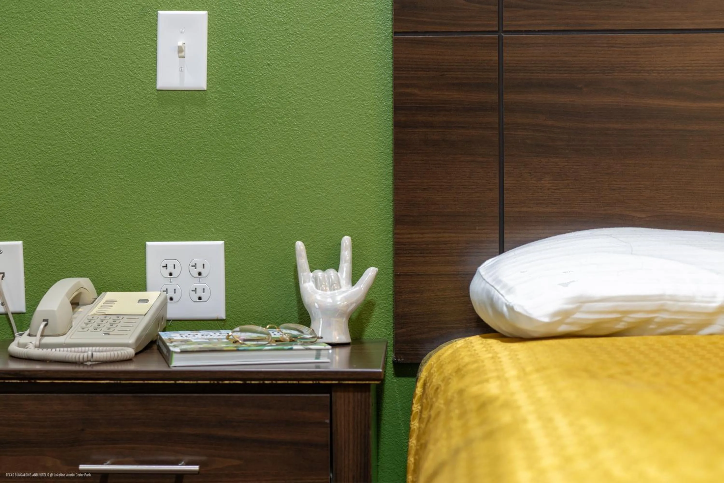 Bed in Texas Bungalows Hotel & Hotel Que at Lakeline Austin Cedar Park