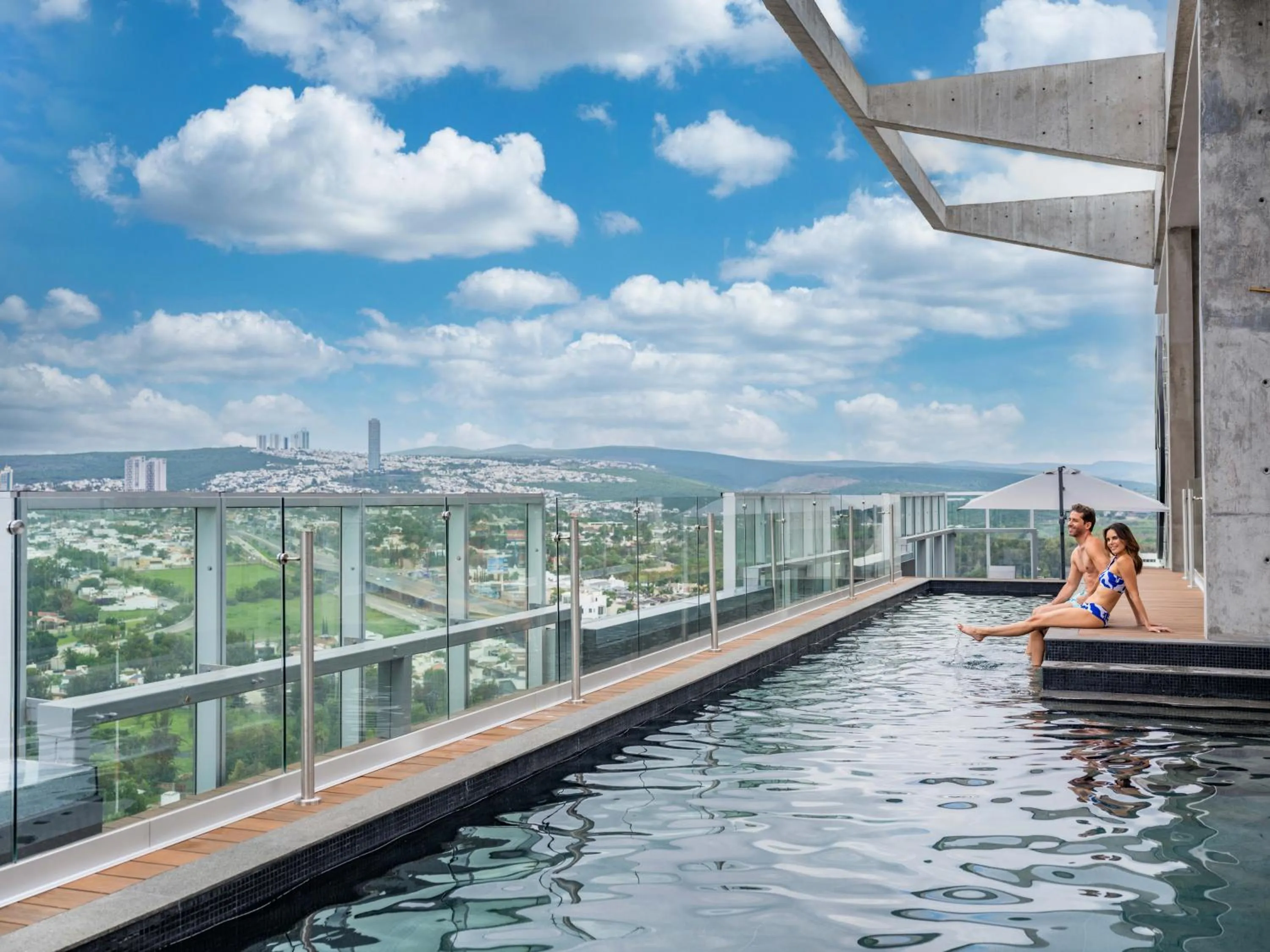 Pool view in Galeria Plaza Leon