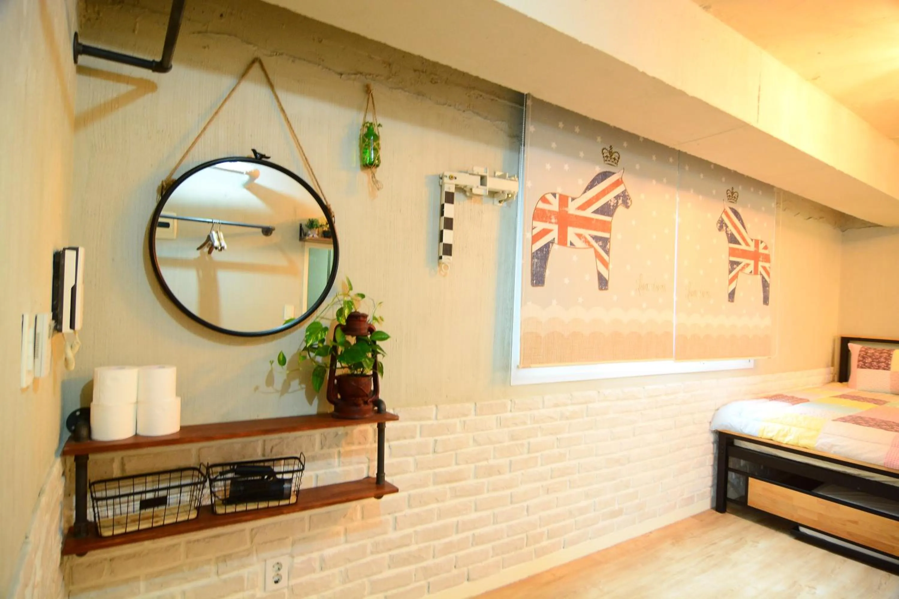 Decorative detail, Bed in Residence Unicorn