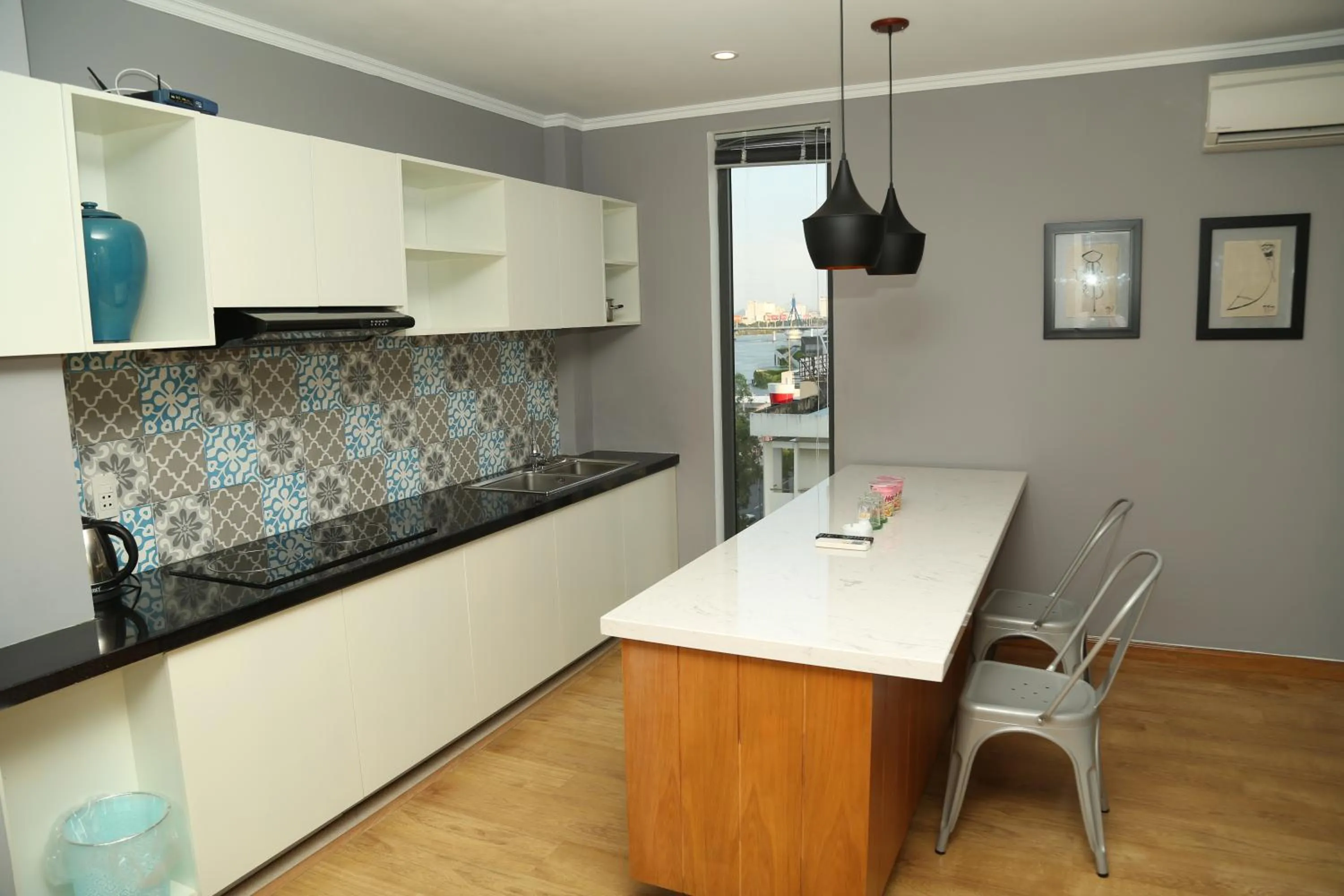 Living room in KaKa Hotel Han River