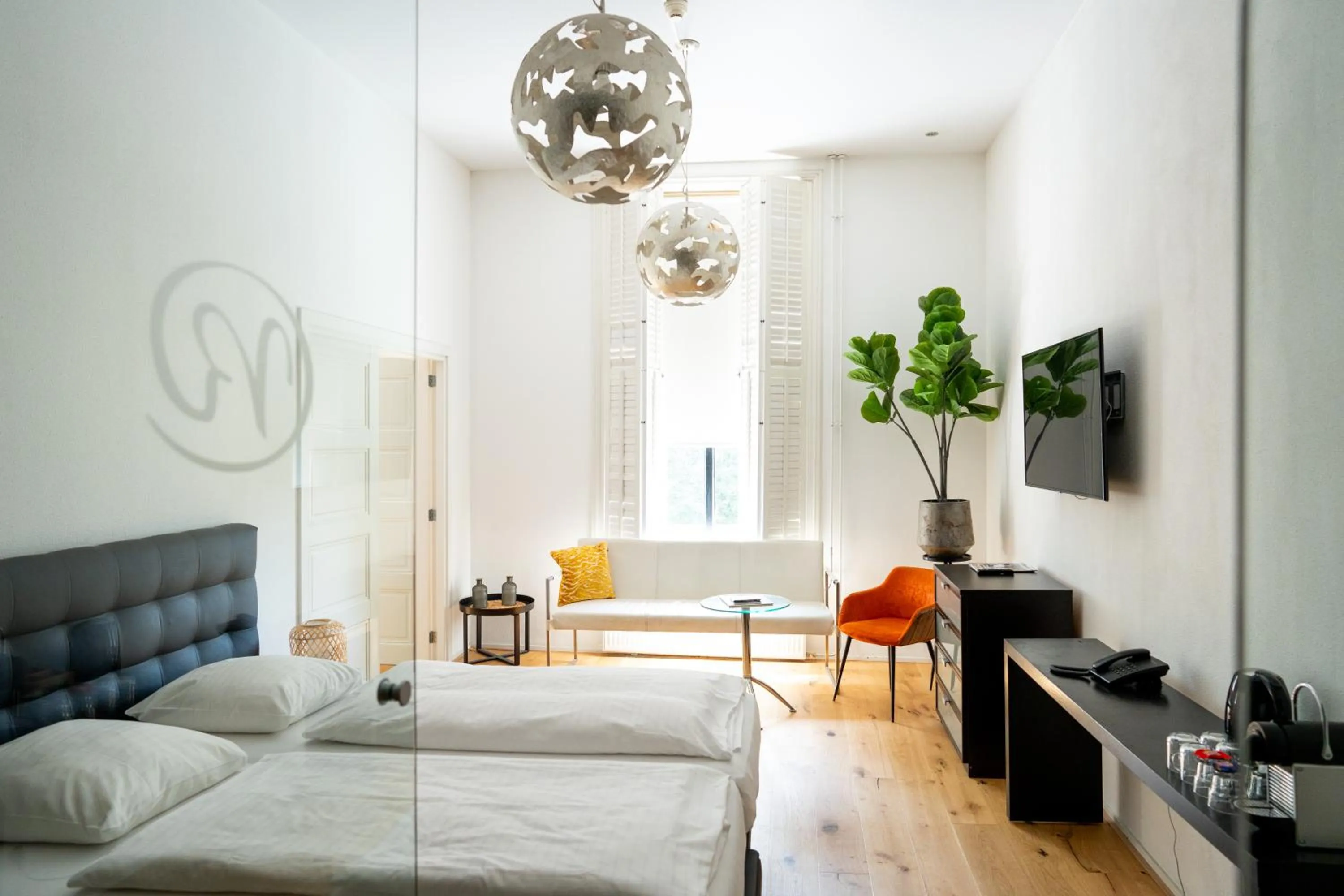 Bedroom, Bed in Hotel Villa Ruimzicht