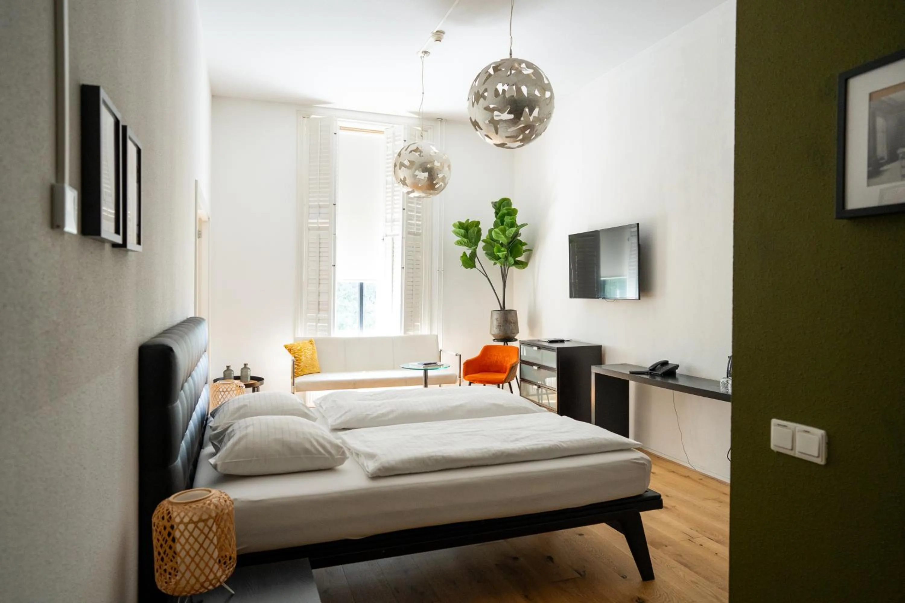 Bedroom, Bed in Hotel Villa Ruimzicht