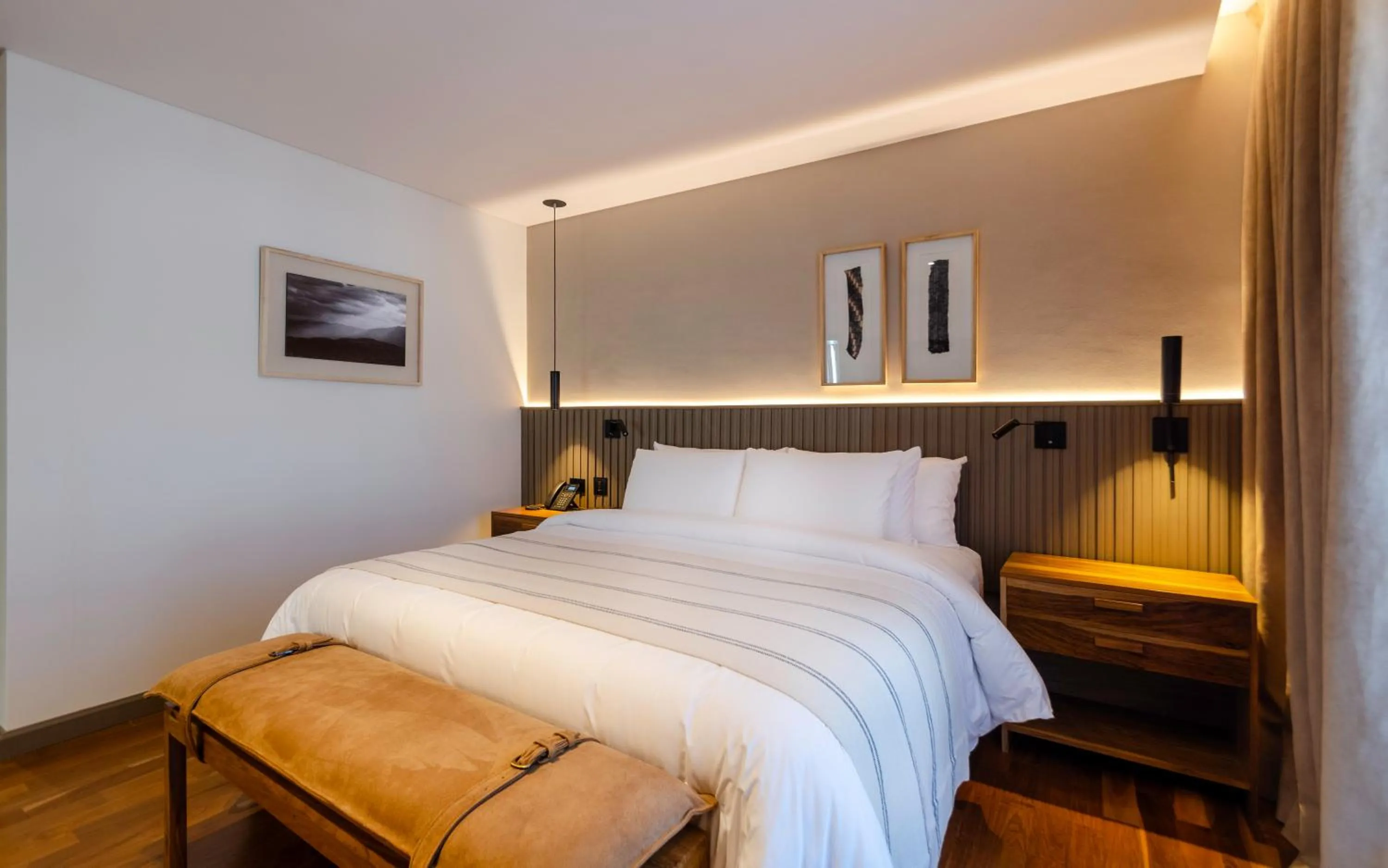 Bed in El Bodeguero Hotel