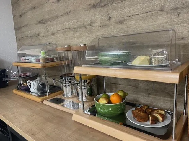 Buffet breakfast in Logis Hôtel Le Bocage