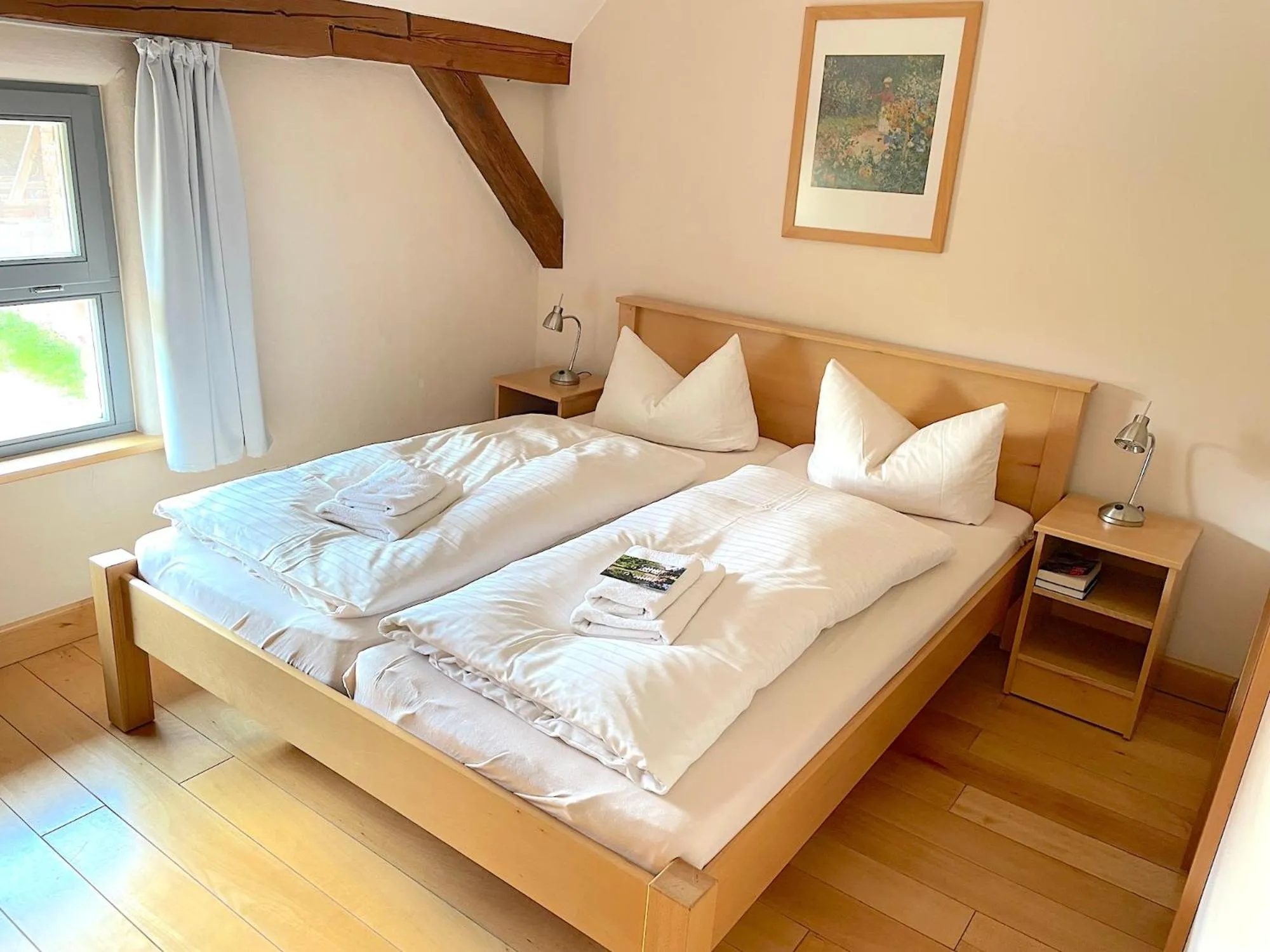 Bed in Biohotel Stiftsgut Wilhelmsglücksbrunn