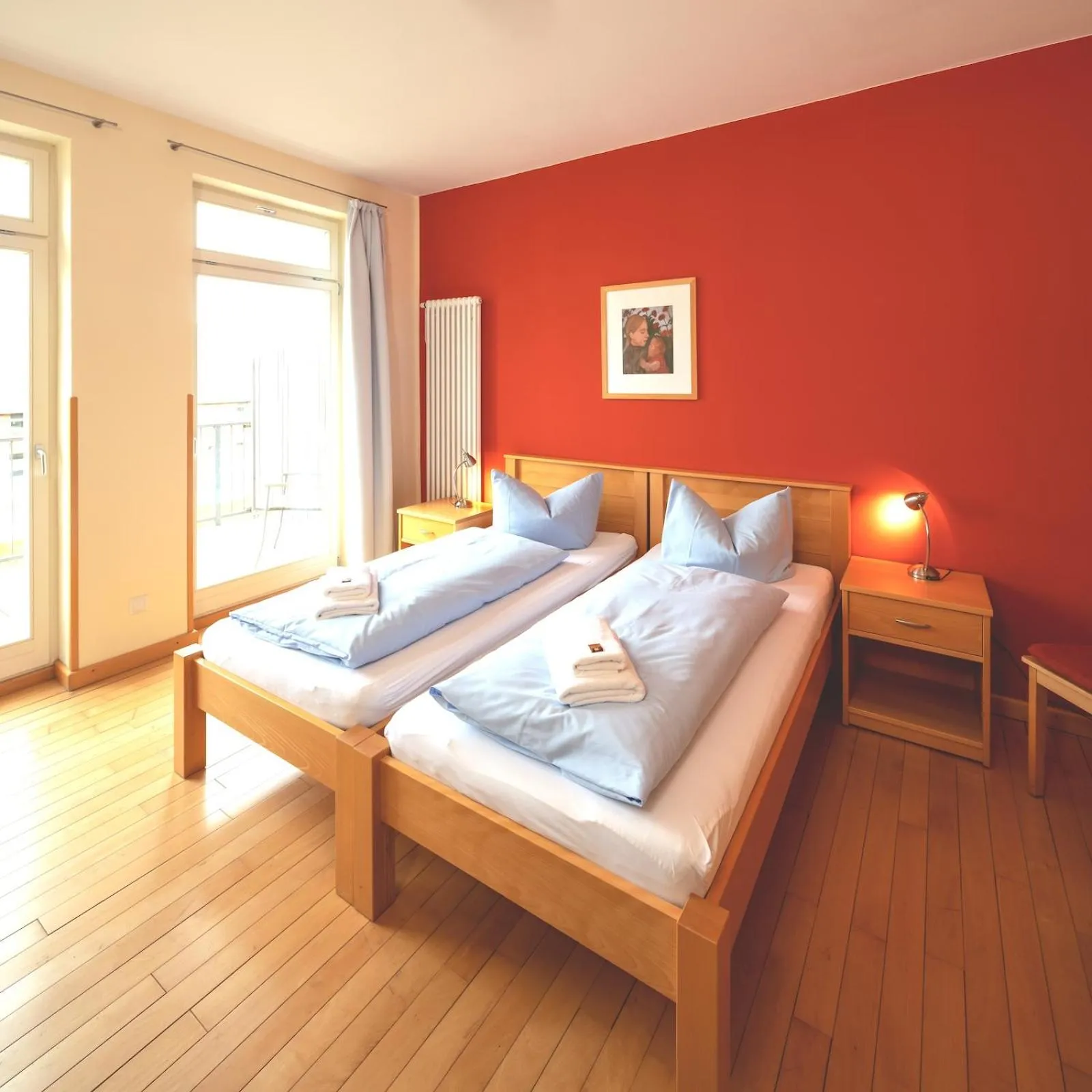 Bed in Biohotel Stiftsgut Wilhelmsglücksbrunn