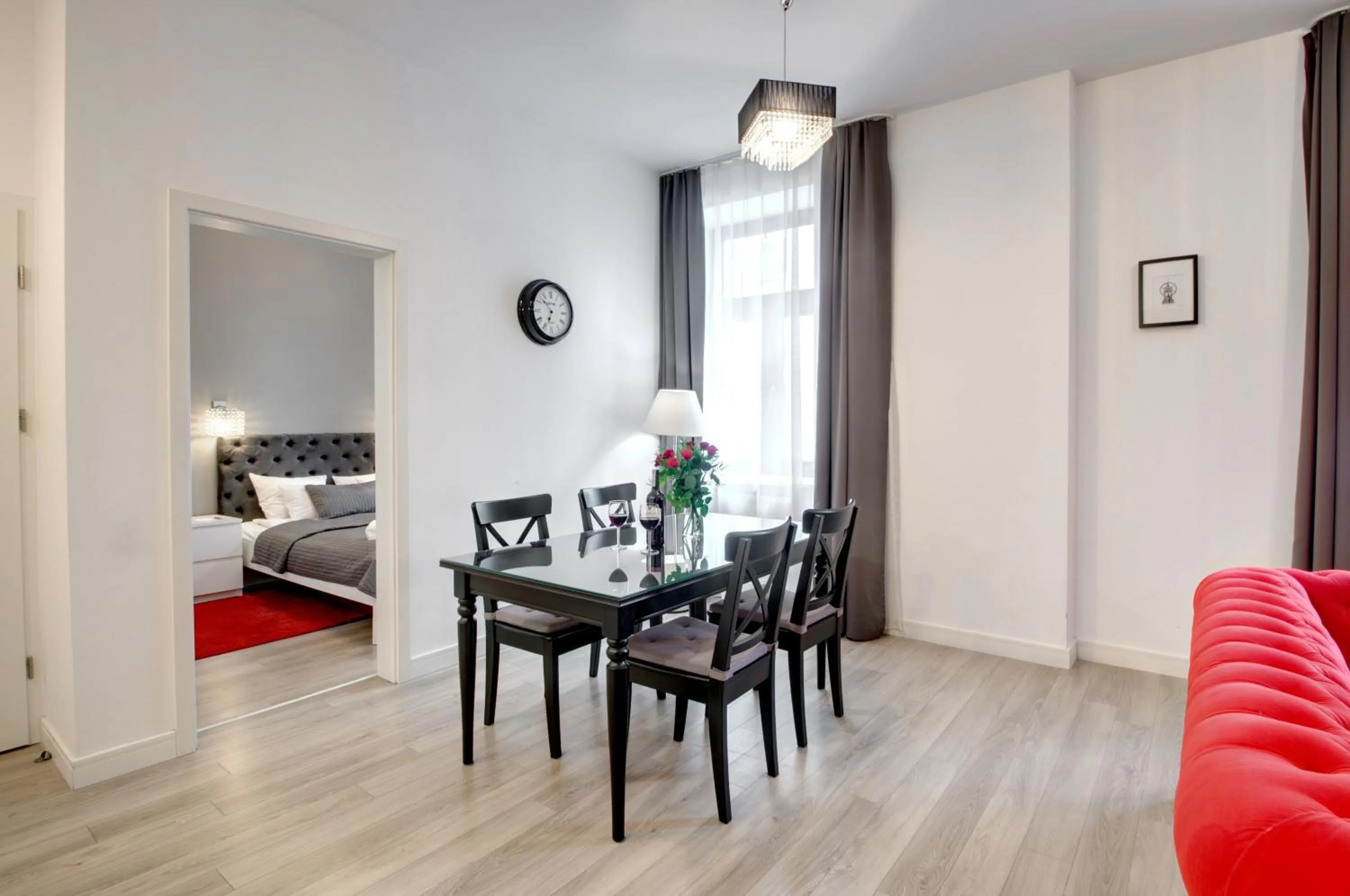 Living room, Bed in Zamkowa15 Apartments