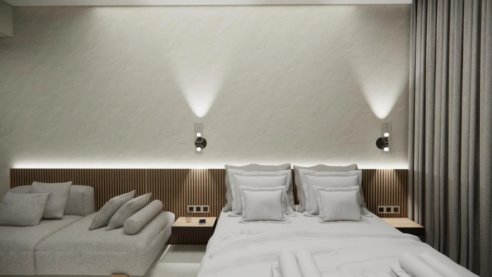 Bed in Sunrise SeaSide Suites