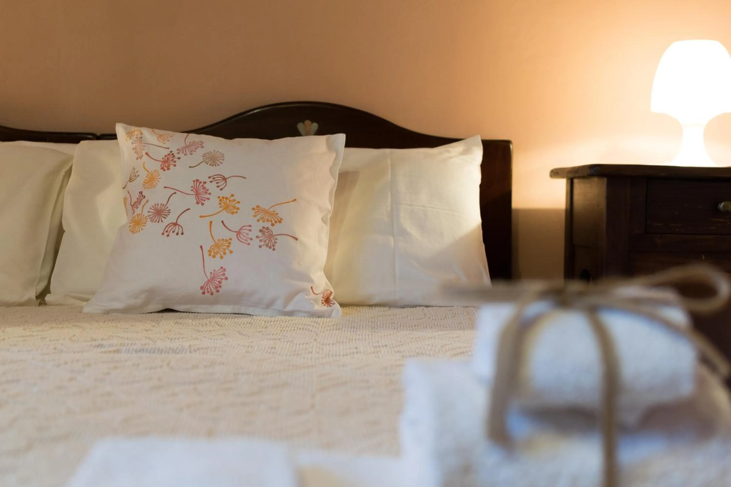 Decorative detail, Bed in B&B S'Asilo Sardegna