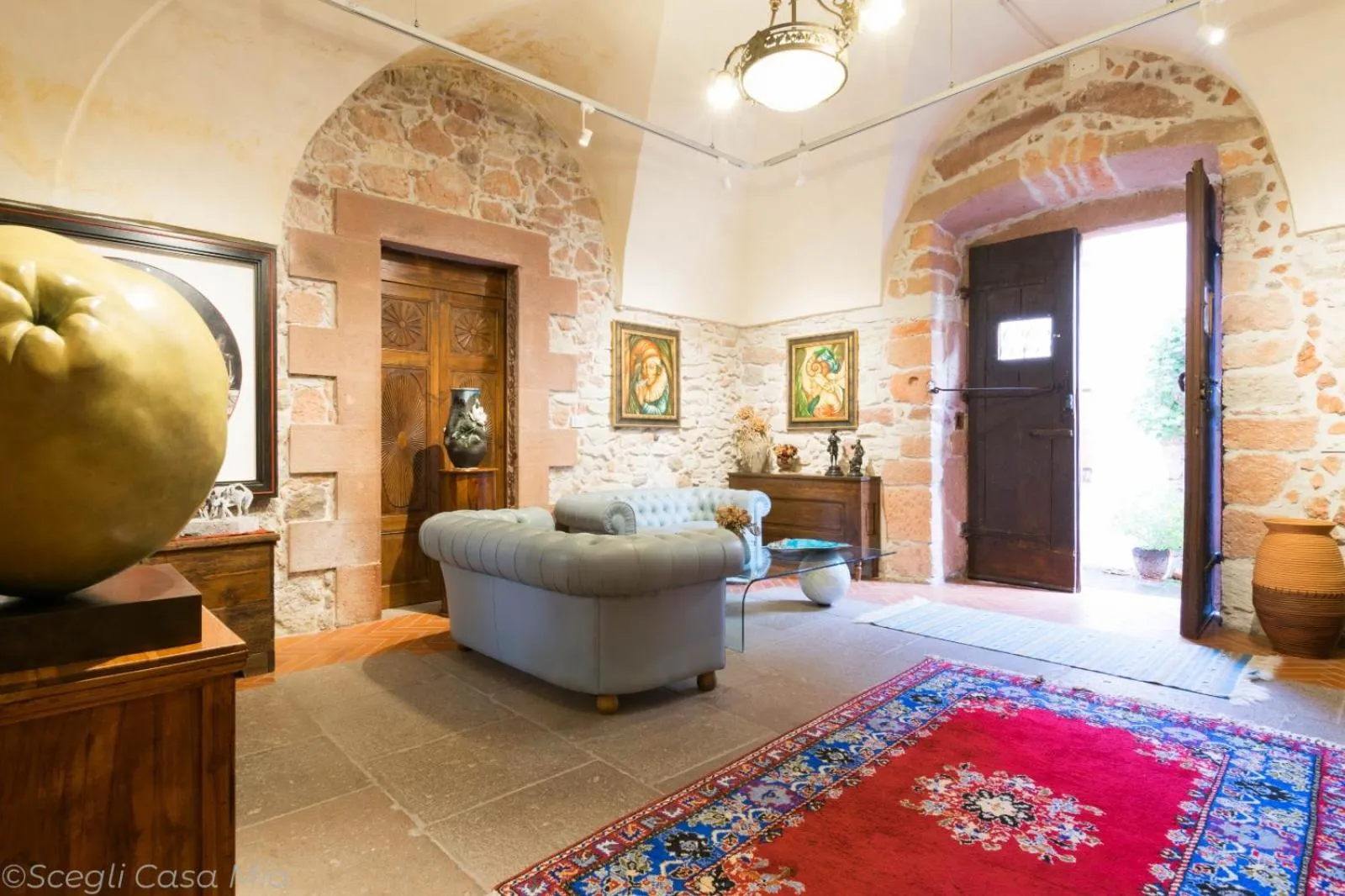 Living room in B&B S'Asilo Sardegna