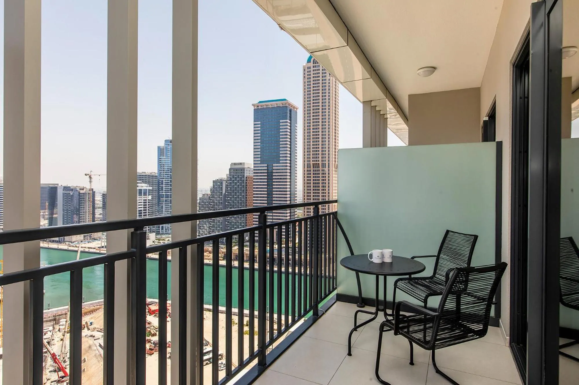 Balcony/Terrace in Zada Tower 1BR with amazing Dubai Canal view