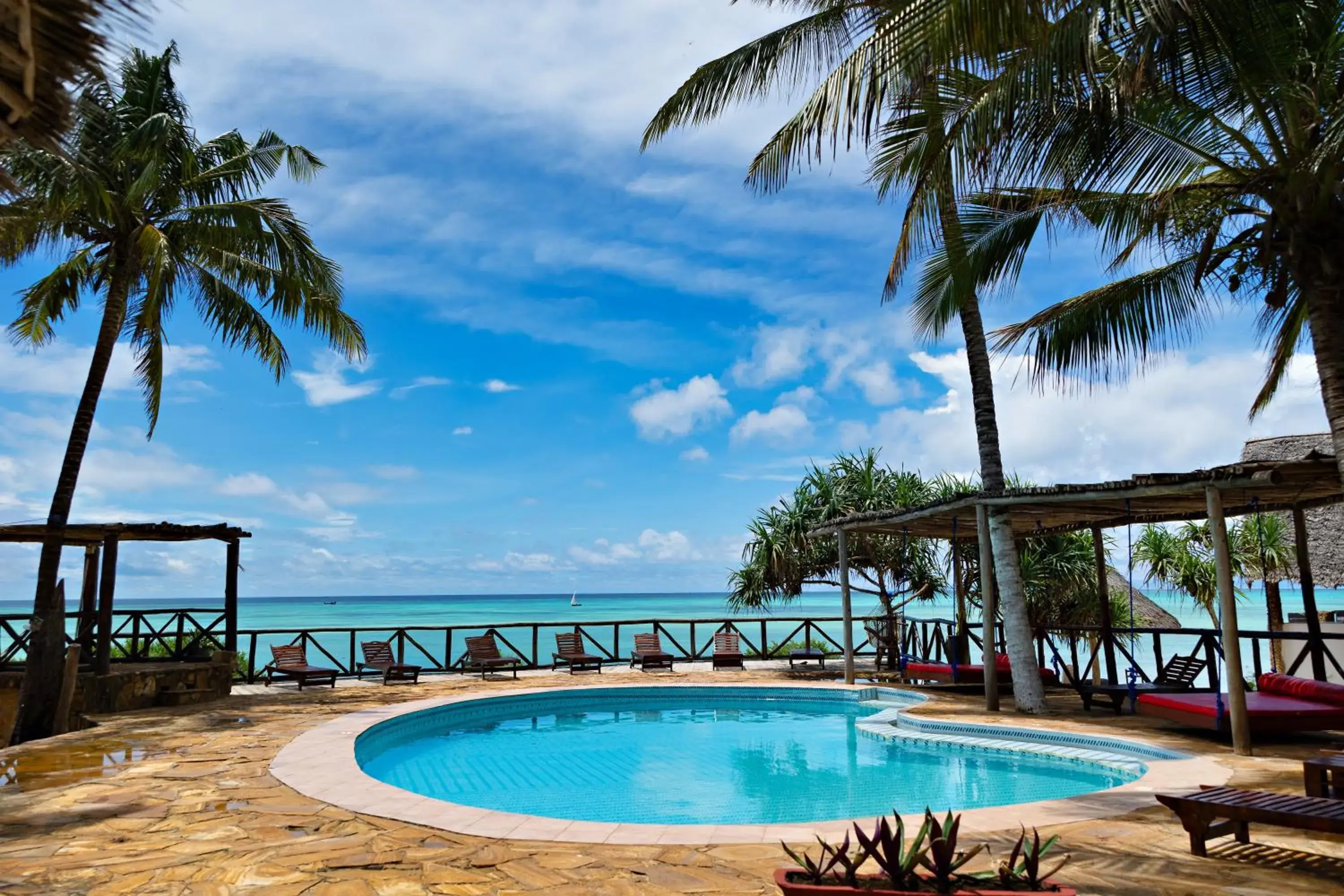 Pool view in Tanzanite Beach Resort Pool view in Tanzanite Beach Resort