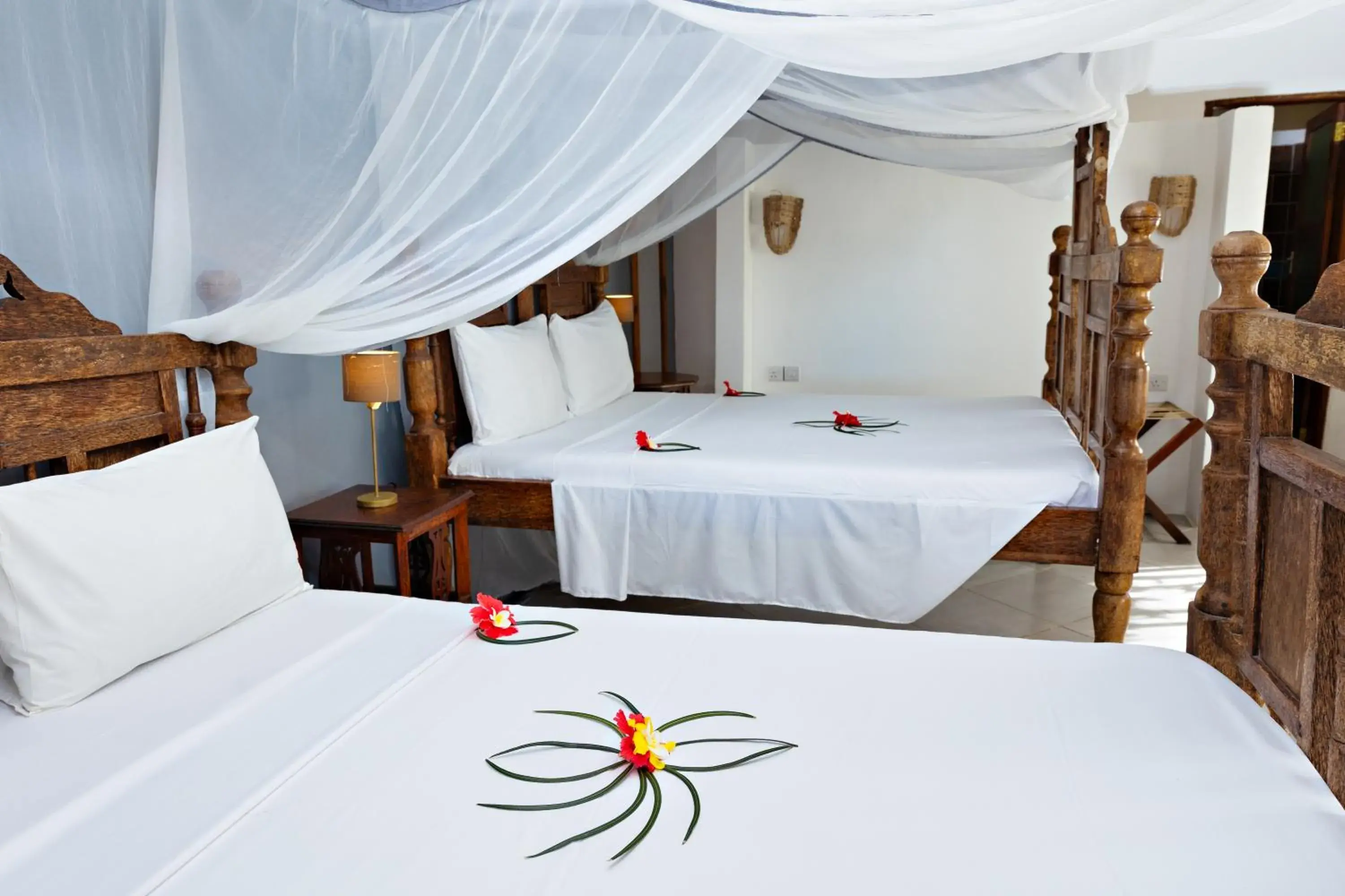 Bed in Tanzanite Beach Resort Bed in Tanzanite Beach Resort