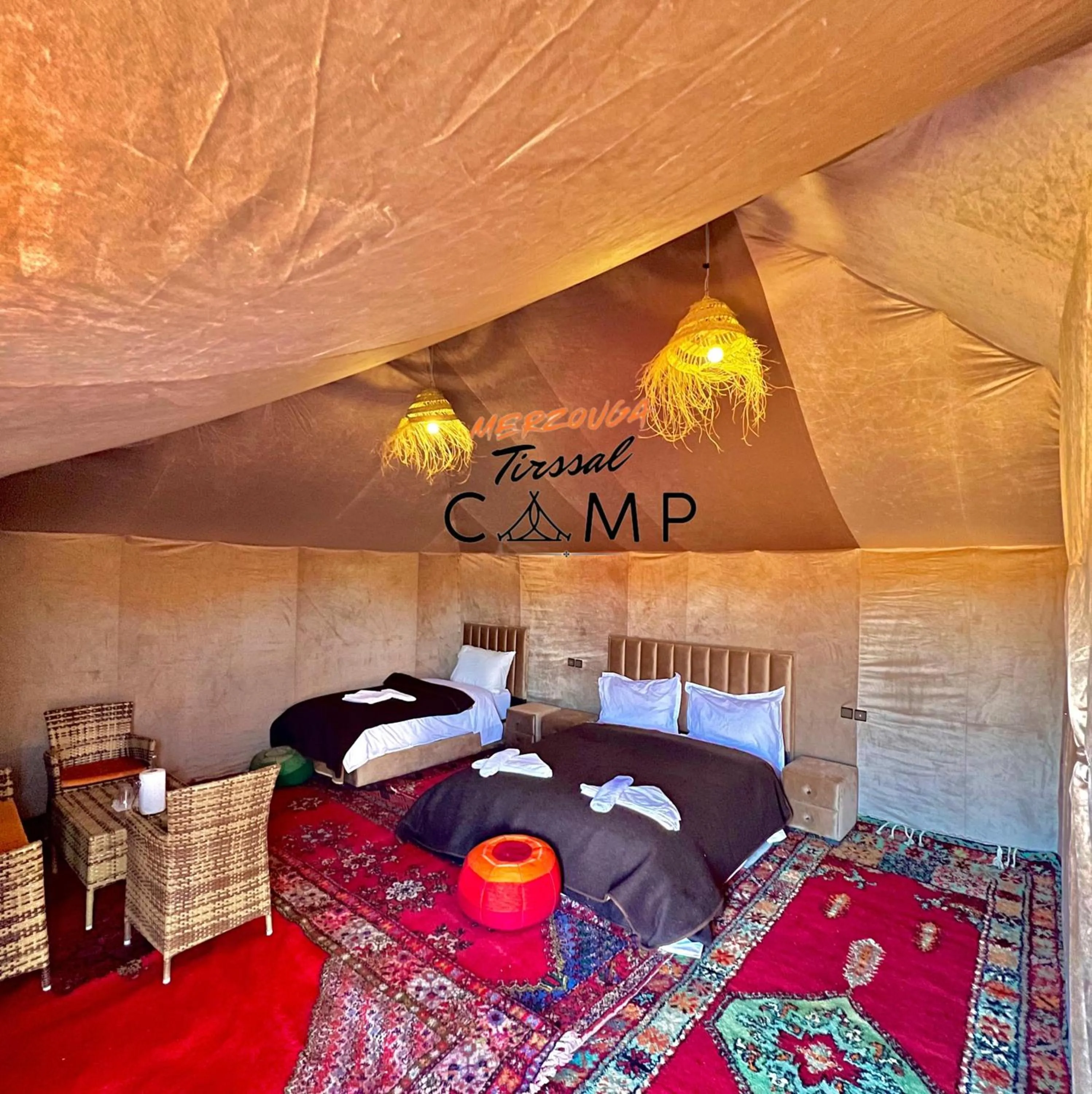 Bed in Merzouga Tirssal Camp