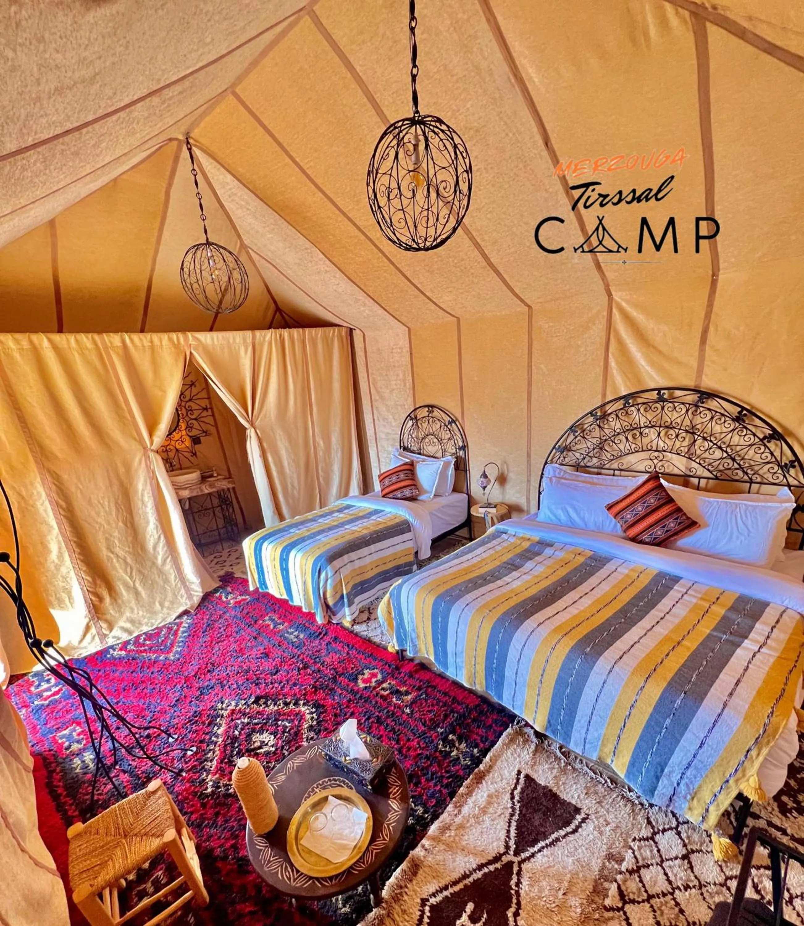 Bed in Merzouga Tirssal Camp